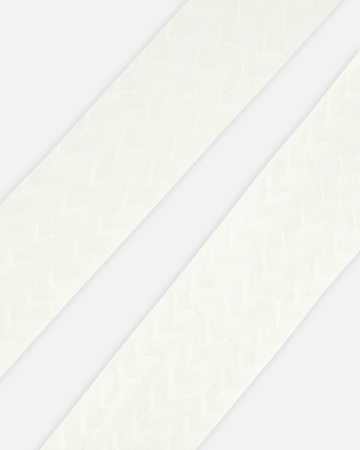 Tonal Jacquard Tights Off White - Deux par Deux