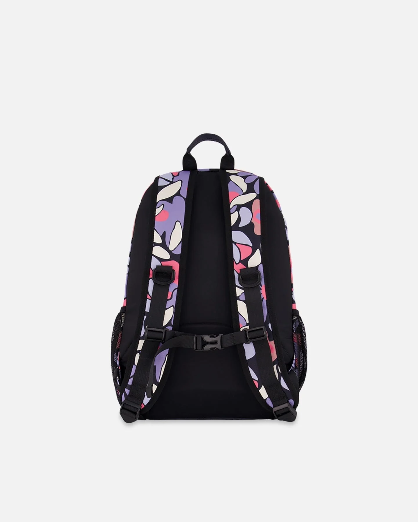 Kids Backpack Black Retro Flower Print - Deux par Deux