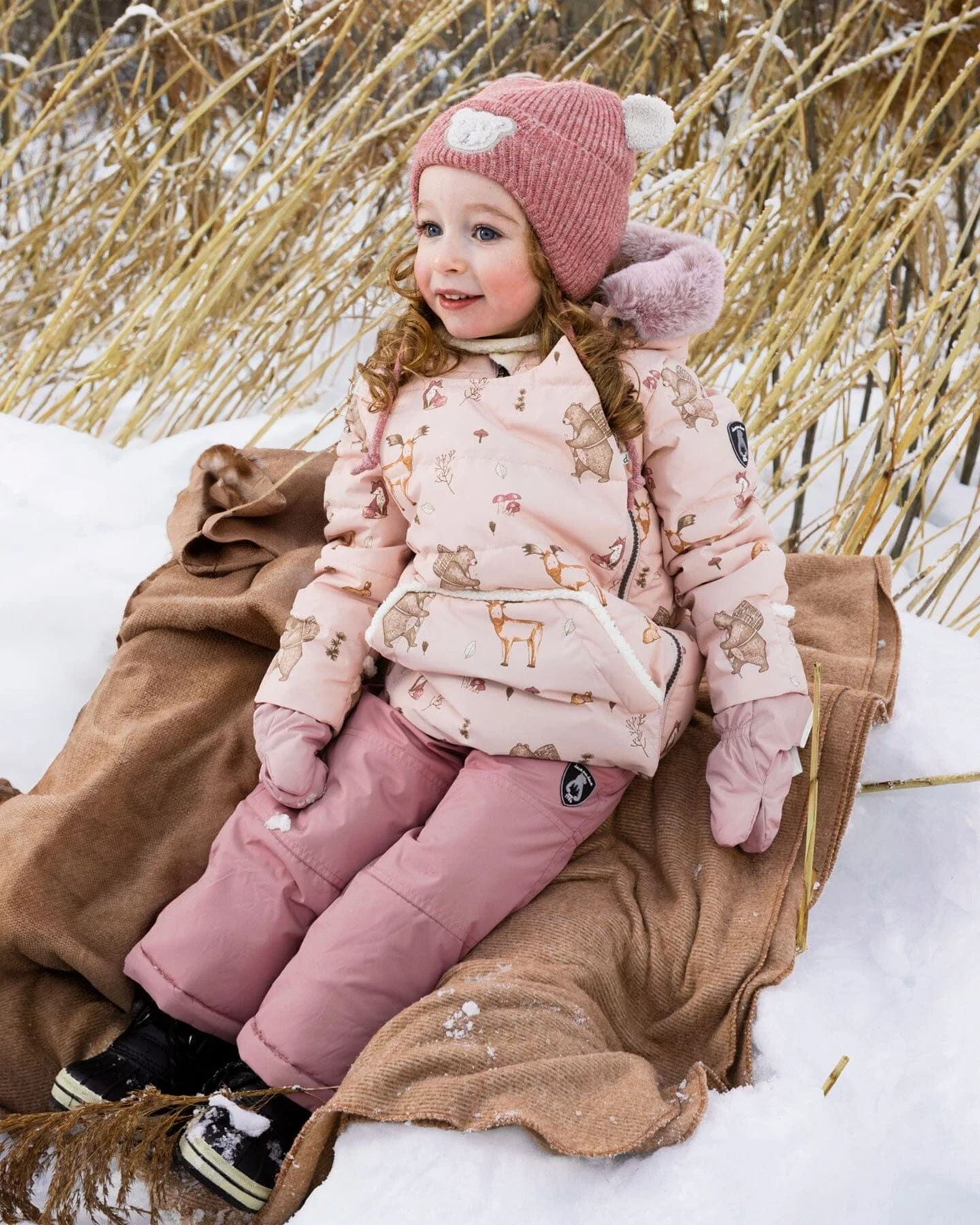 Two-Piece Baby Snug Snowsuit Dusty Pink - Deux par Deux
