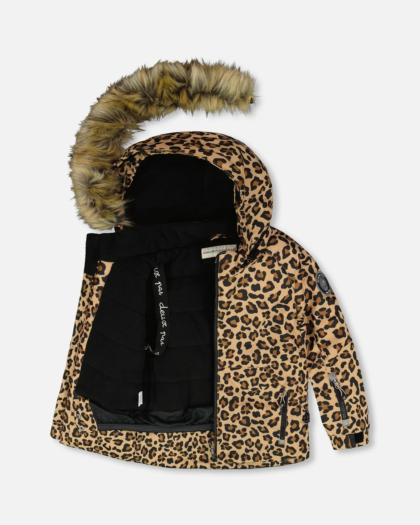 Two-Piece Play Snowsuit Beige Leopard - Deux par Deux