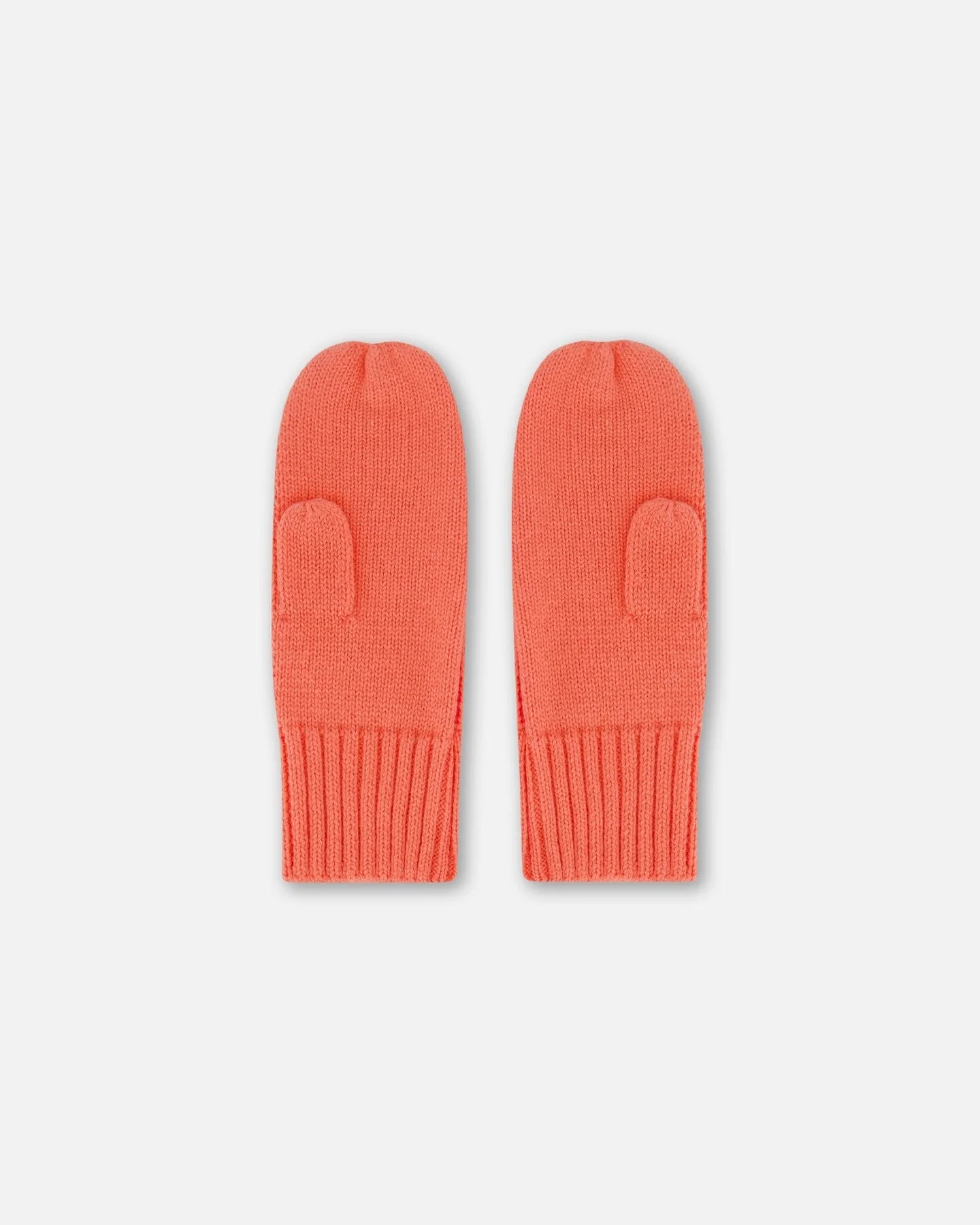 Knit Mittens Coral - Deux par Deux