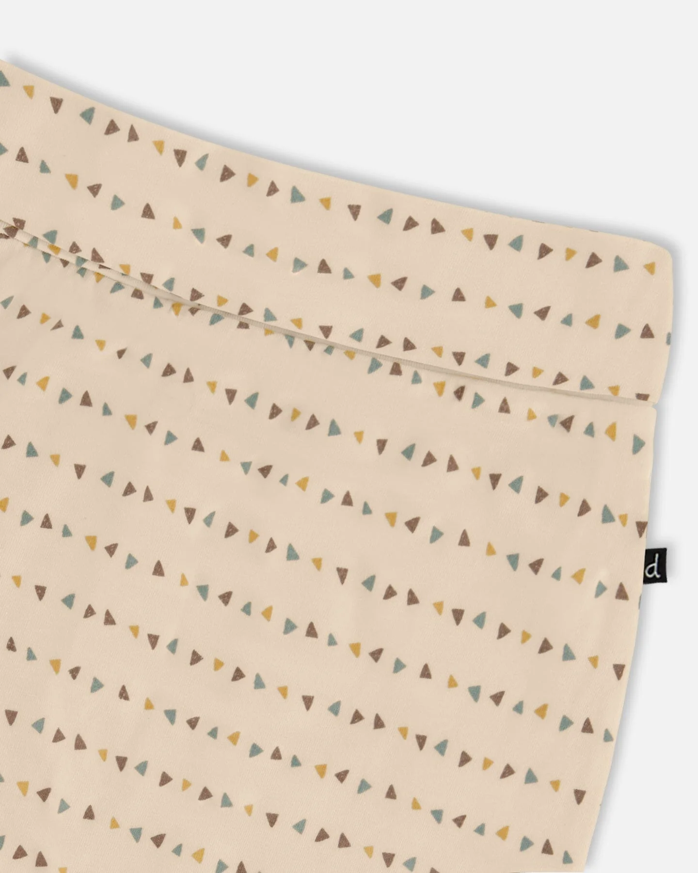 Printed Organic Cotton Evolutive Pant Off-White - Deux par Deux