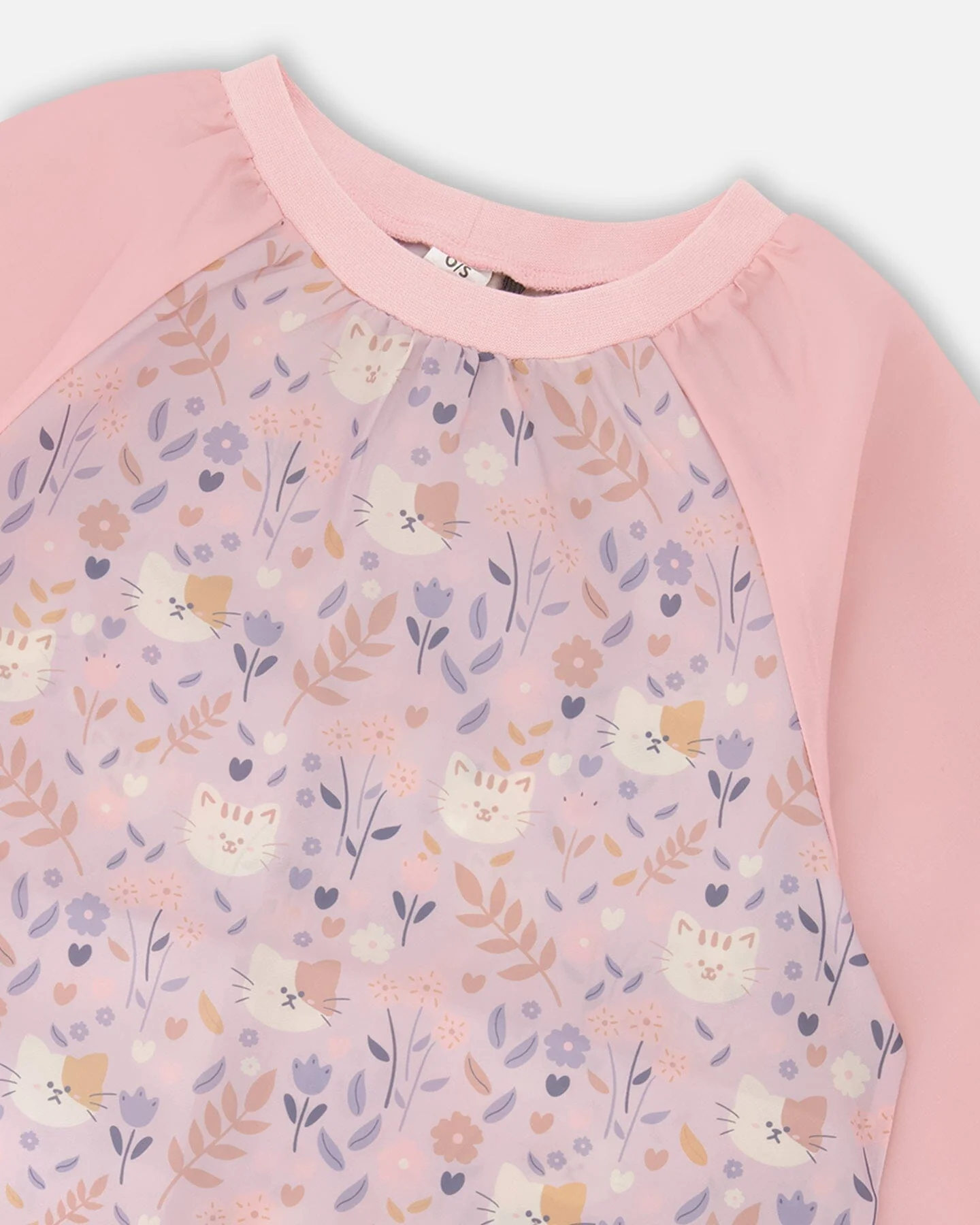 School Apron Lilac Cat Print - Deux par Deux