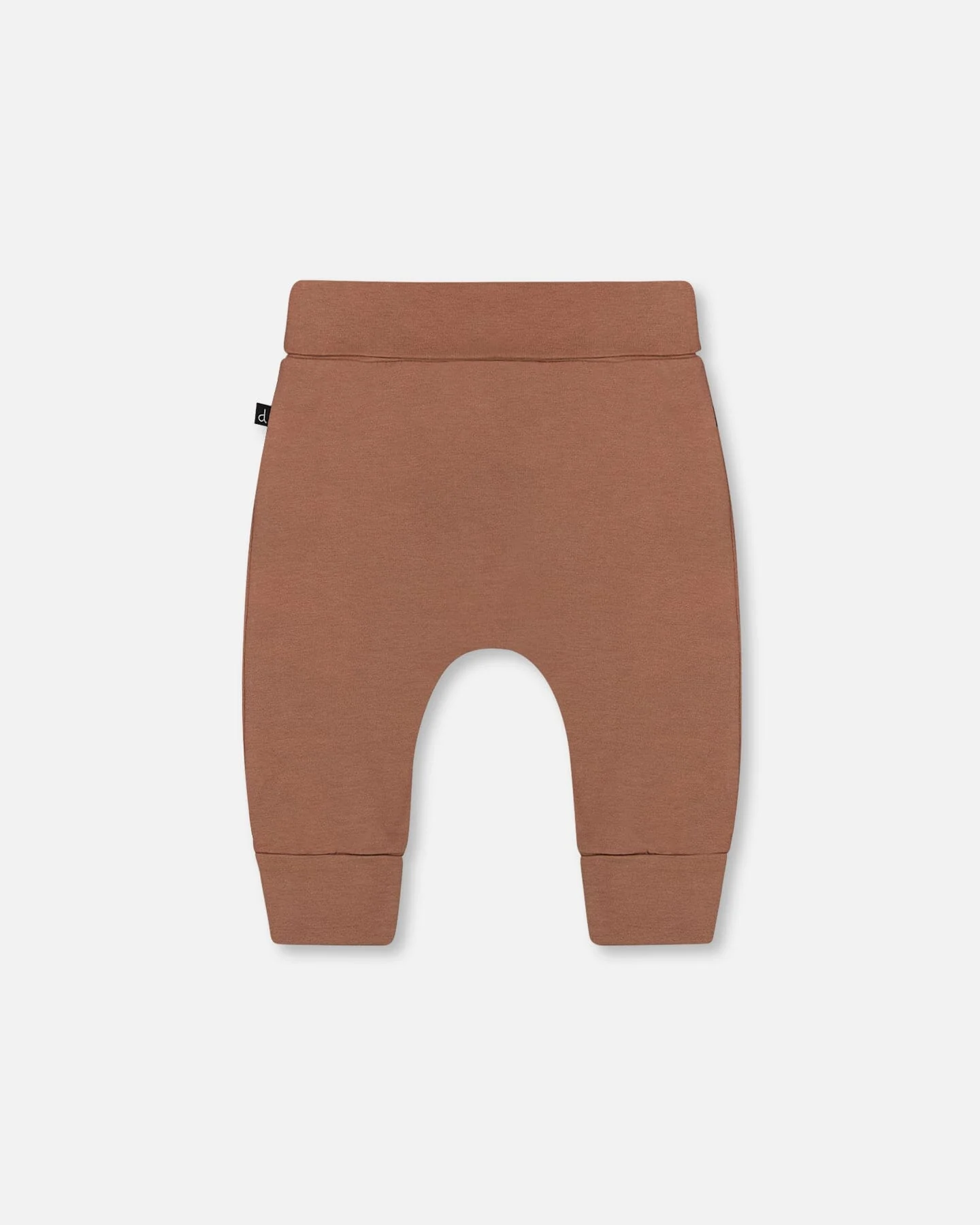 Printed Organic Cotton Evolutive Pant Brown And Monkeys - Deux par Deux