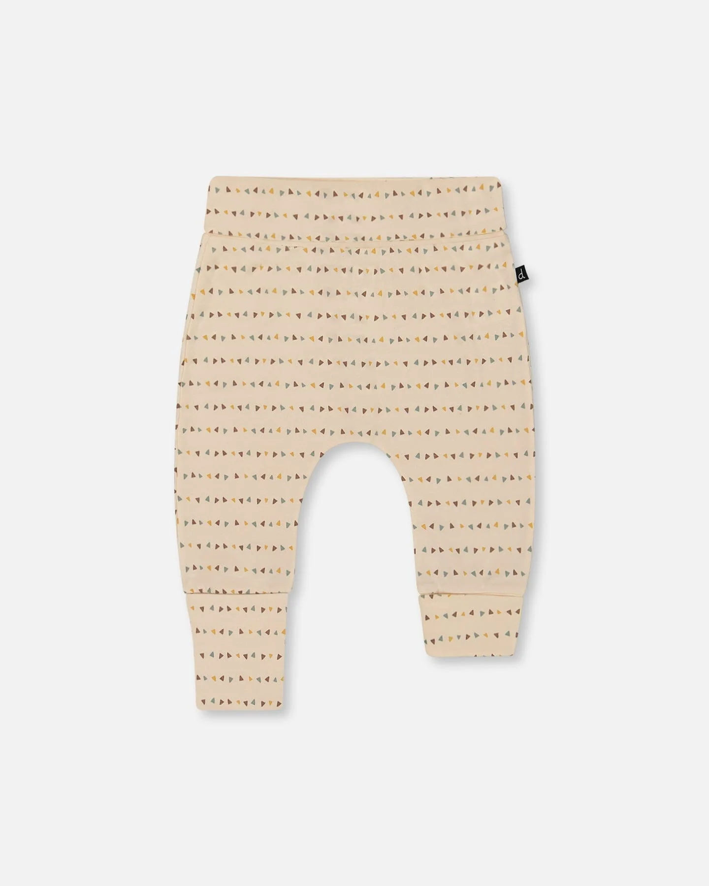 Printed Organic Cotton Evolutive Pant Off-White - Deux par Deux