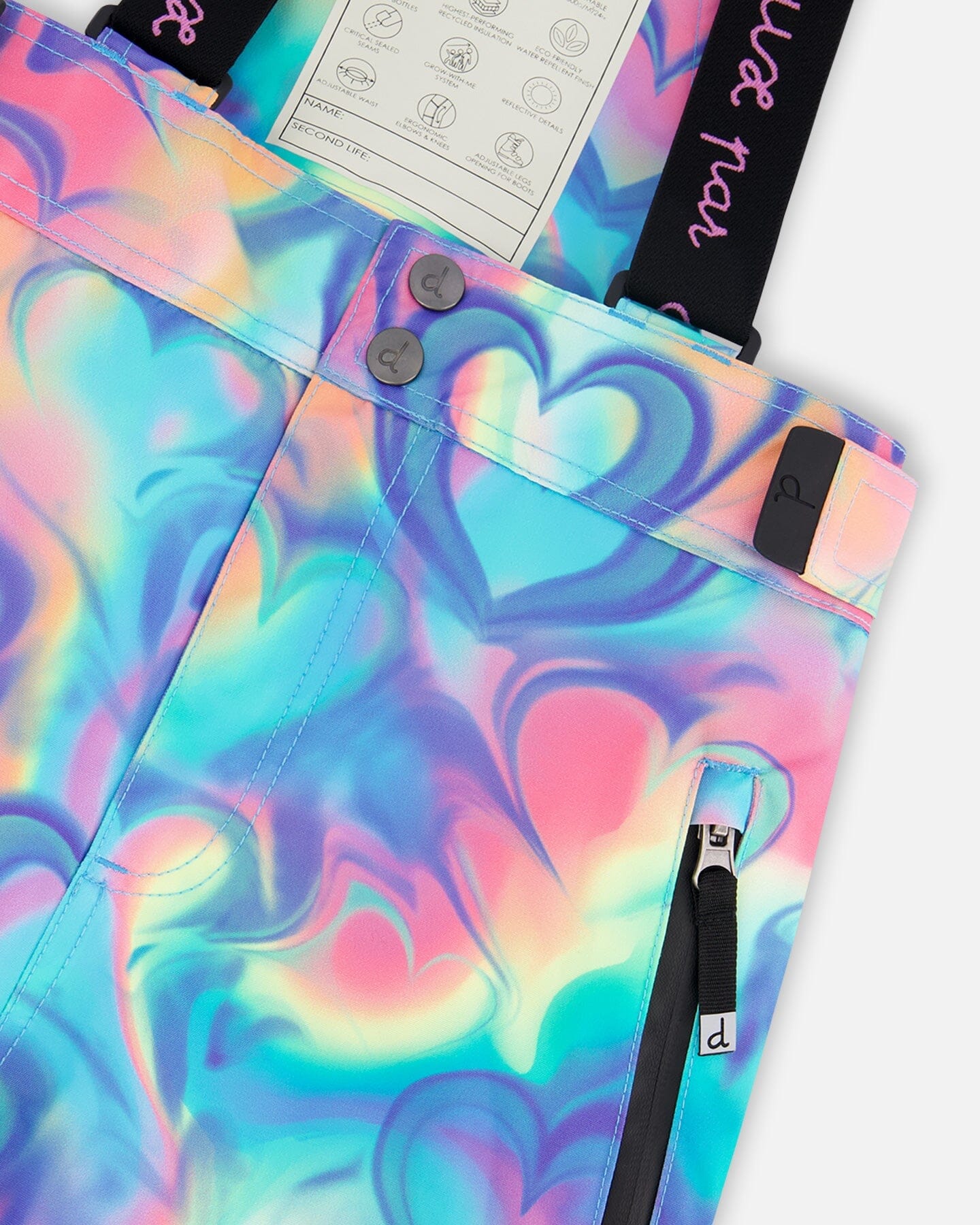 Two-Piece Teknik Snowsuit Rainbow Heart Print - Deux par Deux