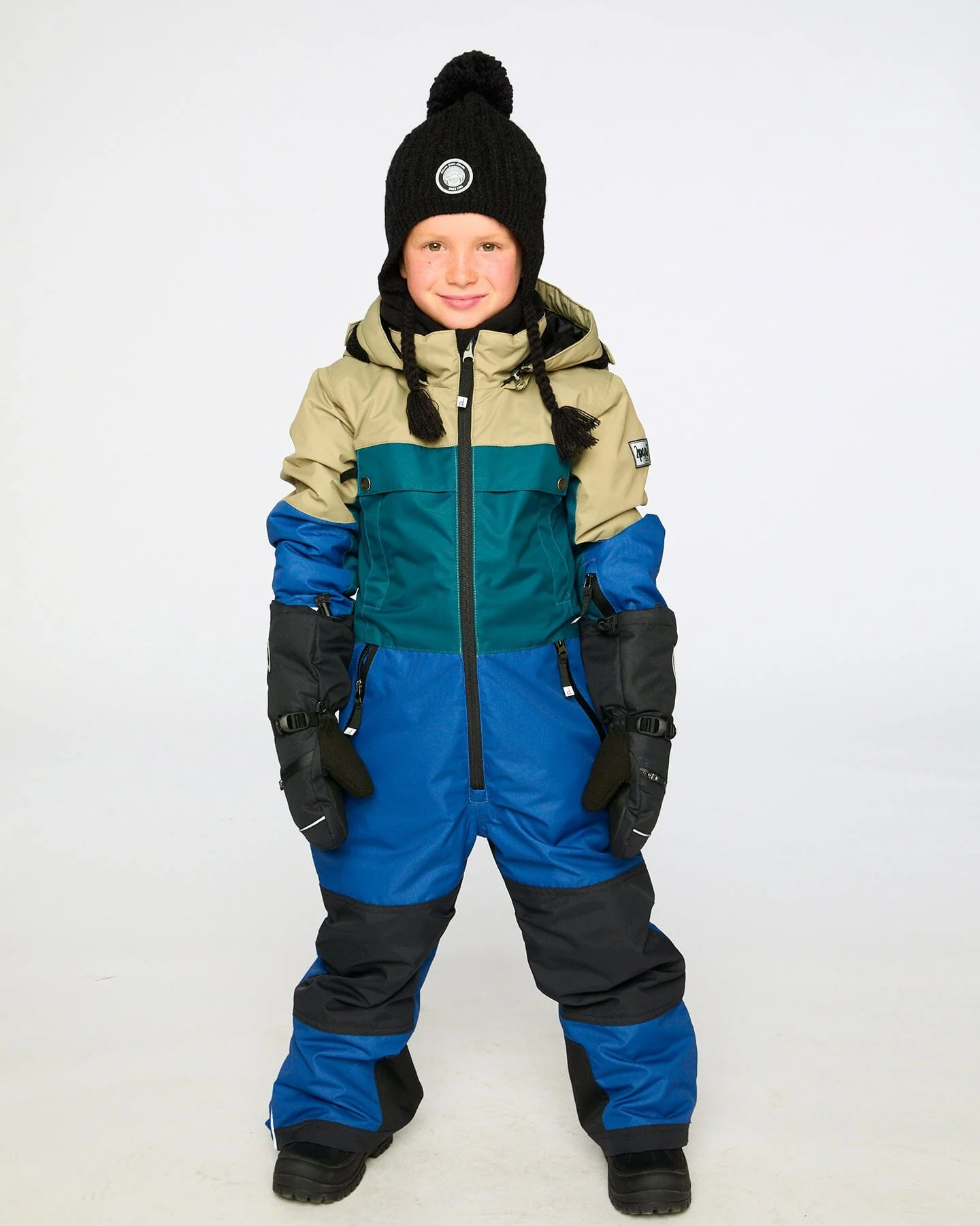 One-Piece Teknik Snowsuit Colorblocked Navy Blue - Deux par Deux