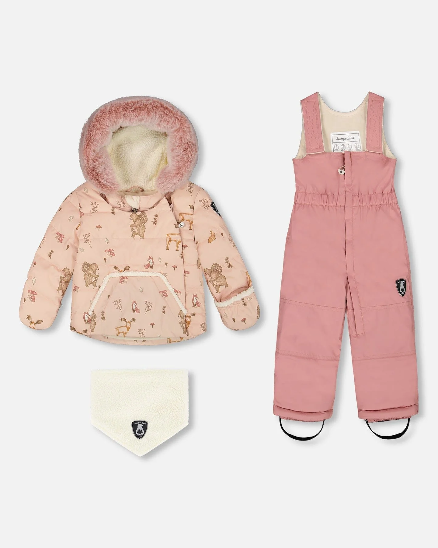 Two-Piece Baby Snug Snowsuit Dusty Pink - Deux par Deux