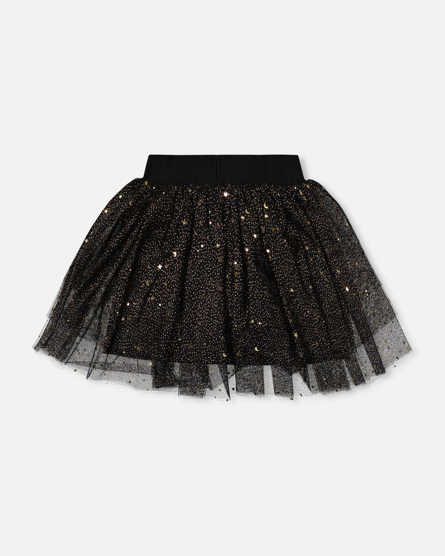 Multi Layer Glittering Mesh Skirt Black - Deux par Deux