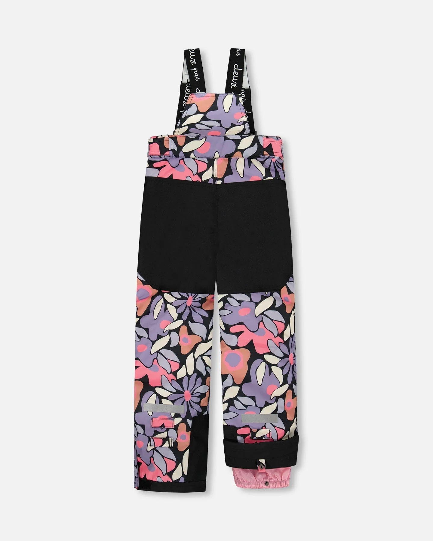 Two-Piece Teknik Snowsuit Black Retro Flower Print - Deux par Deux