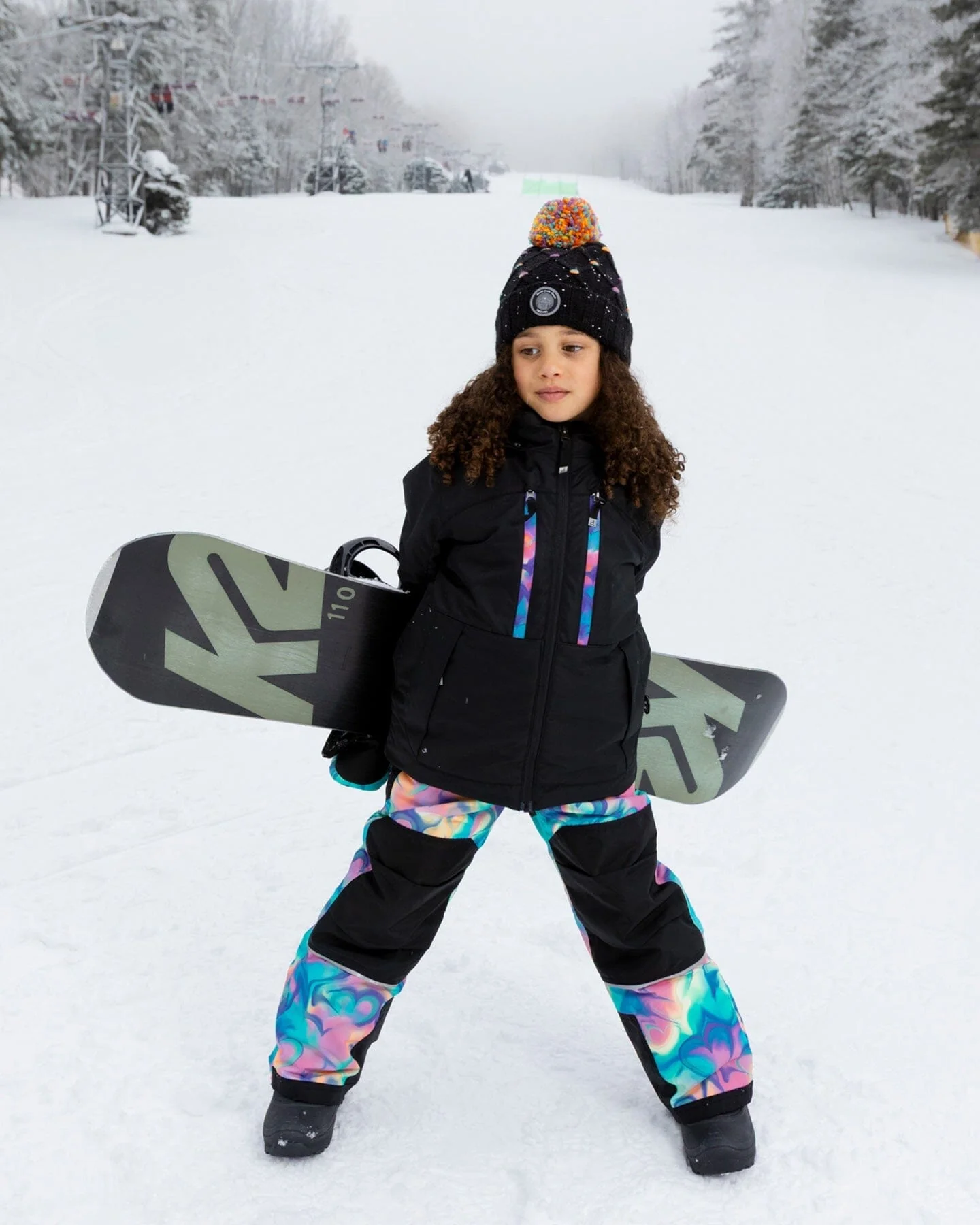 Two-Piece Teknik Snowsuit Rainbow Heart Print - Deux par Deux