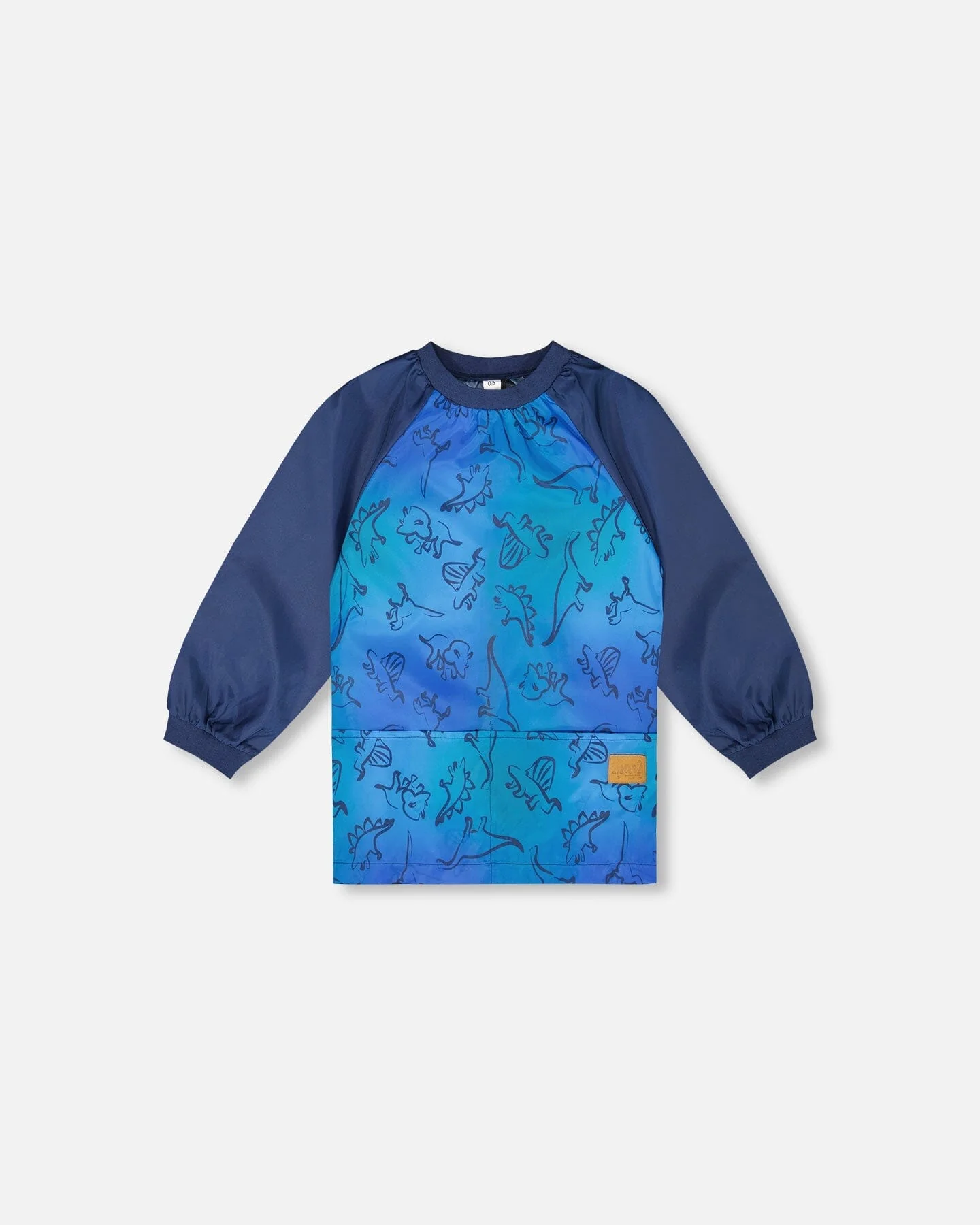 School Apron Blue Gradient Dinosaur Print - Deux par Deux