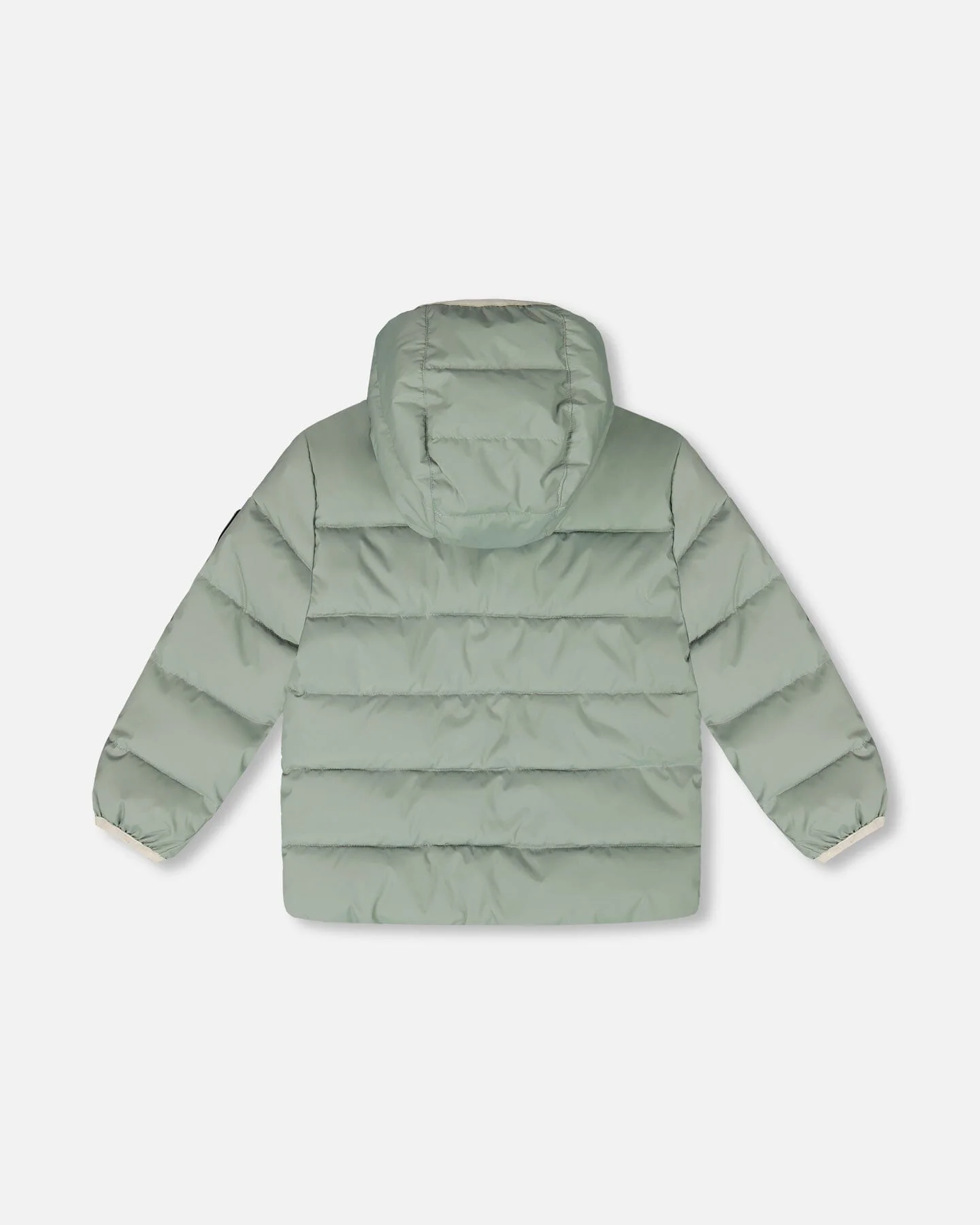 Compressible Winter Puffy Coat Designed For Car Seat Sage Green - Deux par Deux