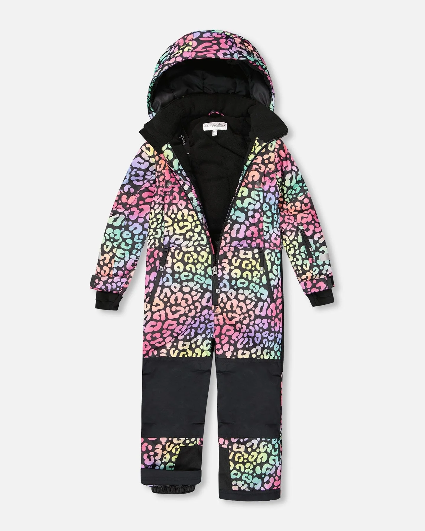 One-Piece Teknik Snowsuit Rainbow Leopard - Deux par Deux