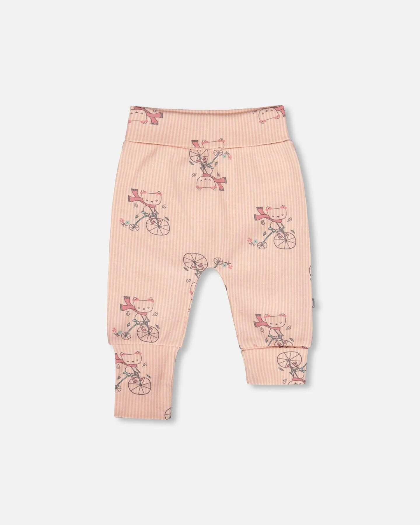 Organic Cotton Evolutive Pant Pink Cat Print - Deux par Deux