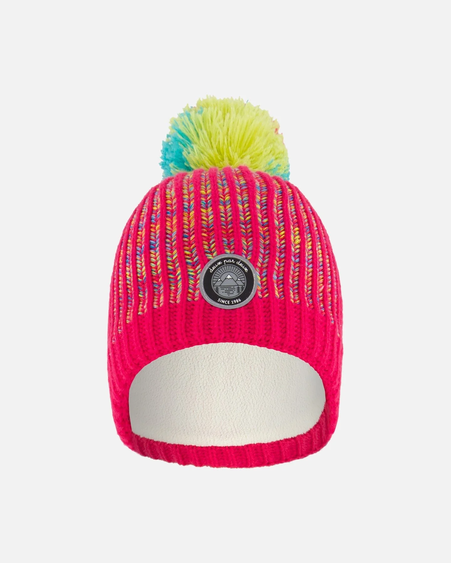 Knit Hat Pink And Multicolor - Deux par Deux