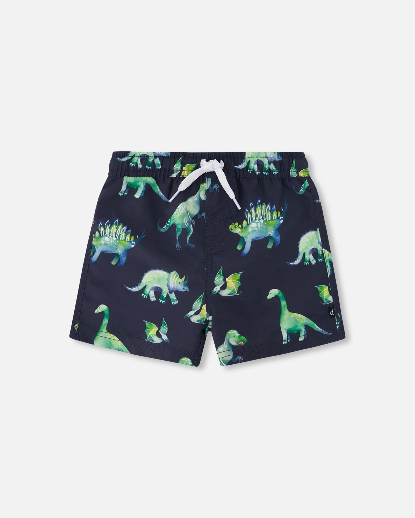 Men's Boardshort Grey Printed Dinosaurs - Deux par Deux