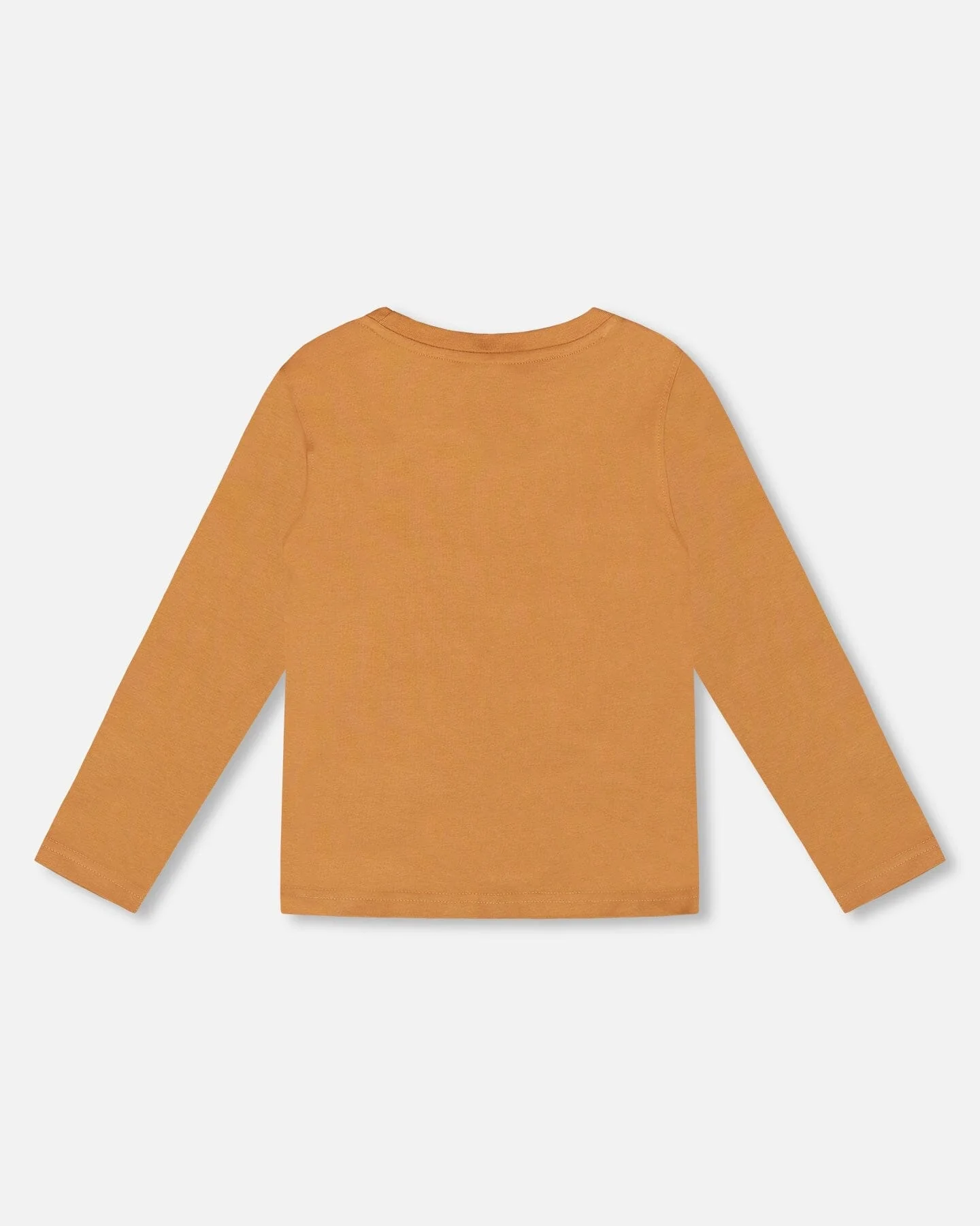 Organic Cotton Long Sleeve T-Shirt Cashew Brown - Deux par Deux