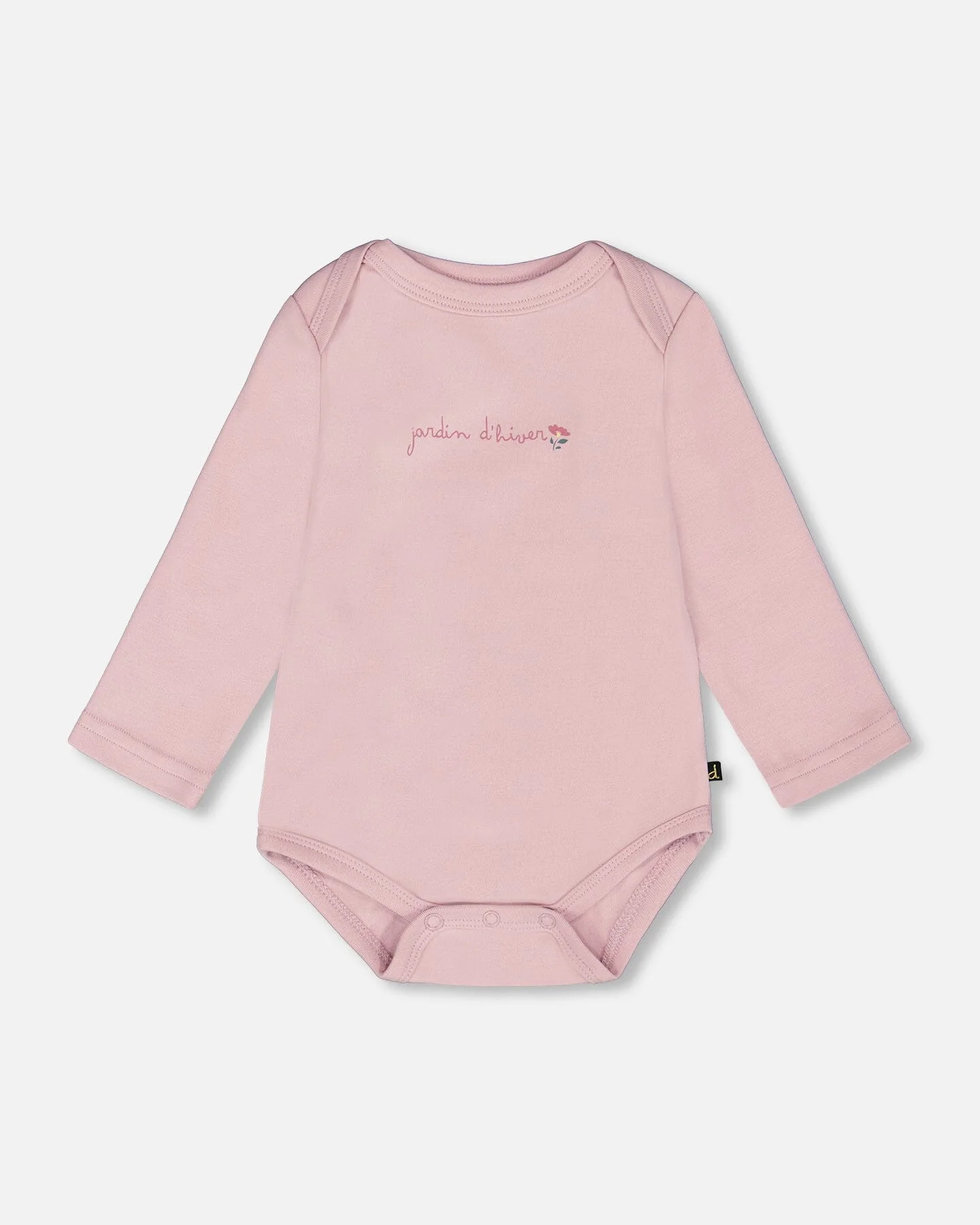 Organic Cotton Long Sleeve Romper Neutral Purple - Deux par Deux