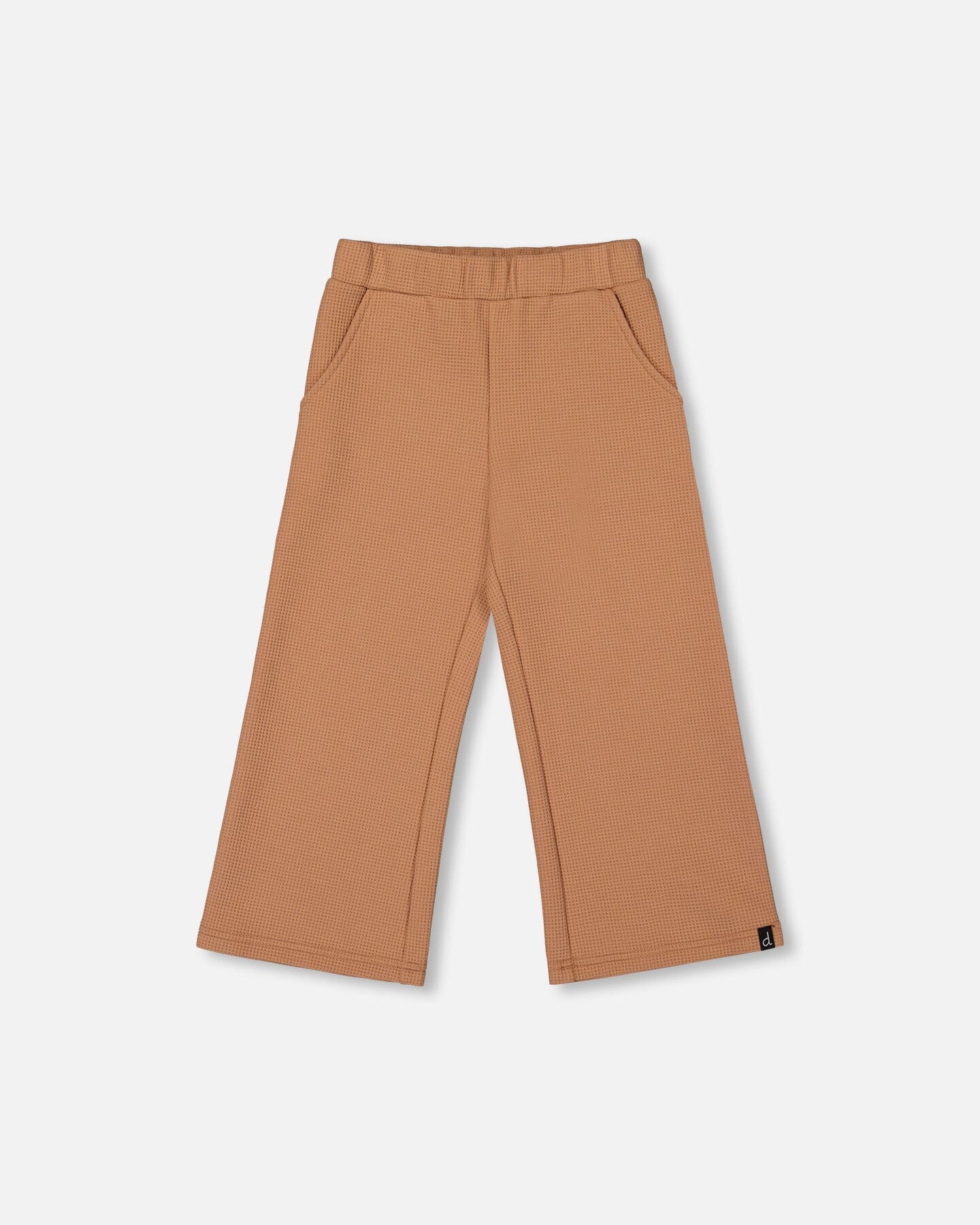 Waffle Flare Leg Pants Caramel Brown - Deux par Deux