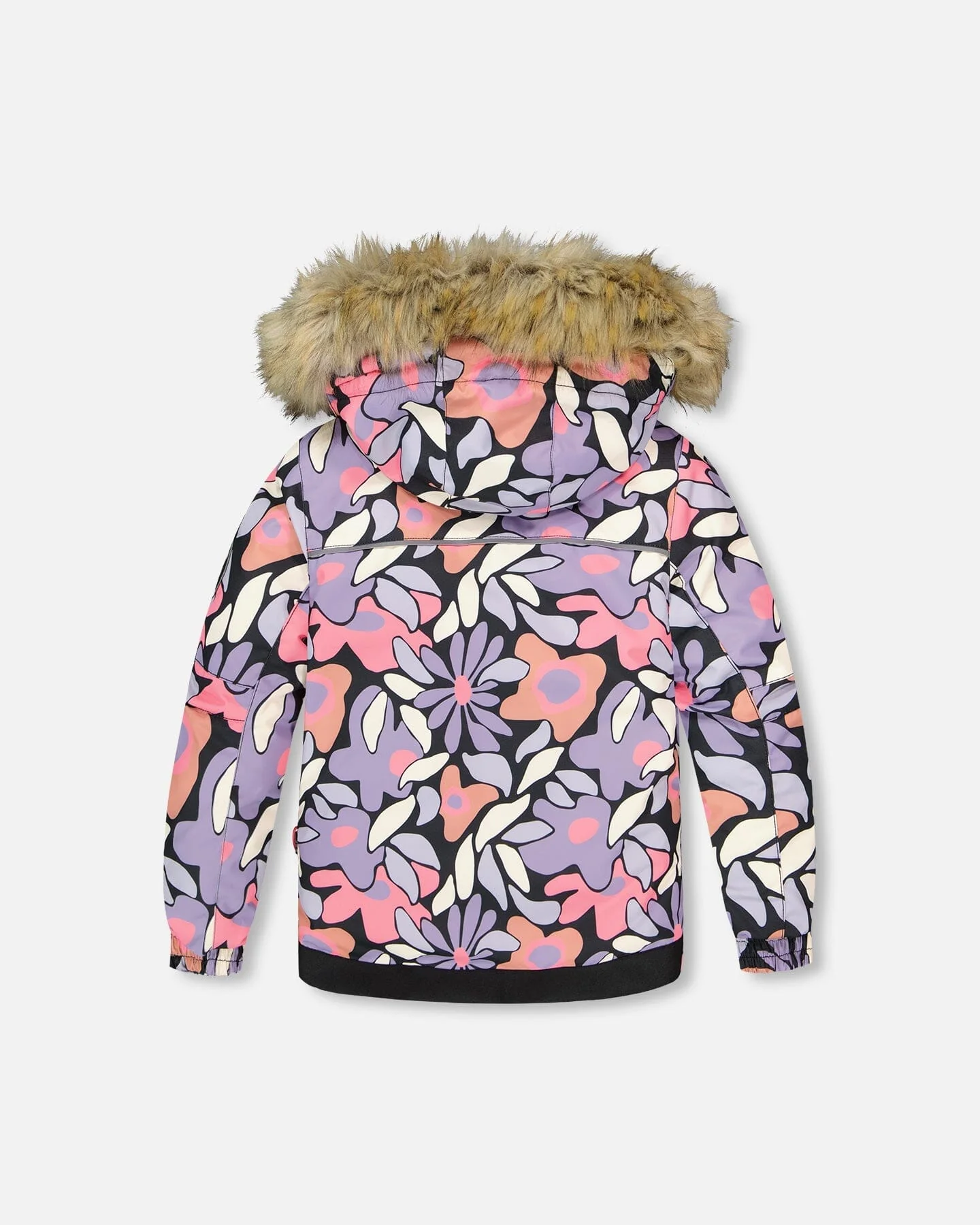 Two-Piece Play Snowsuit With Allover Print Jacket And Solid Pant Black - Deux par Deux