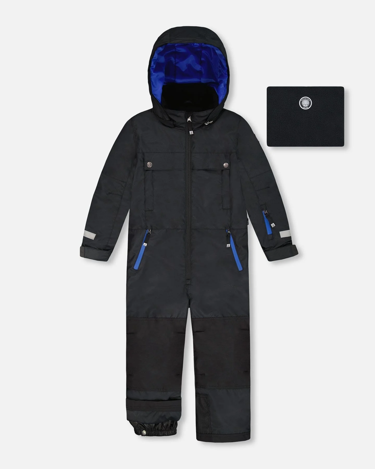 Solid One-Piece Teknik Snowsuit Black - Deux par Deux