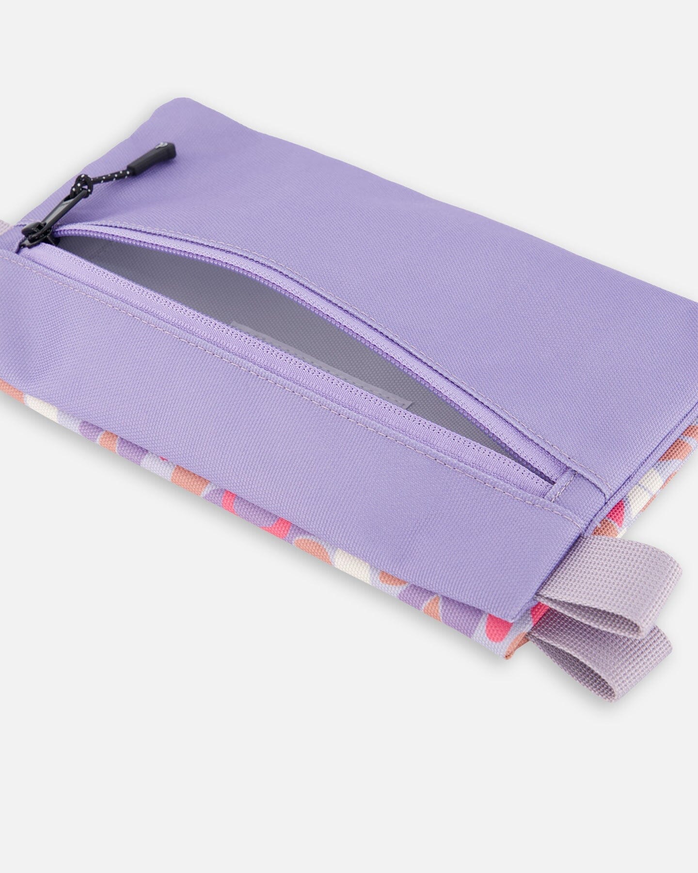 Double Pencil Case Lilac Retro Flower Print - Deux par Deux