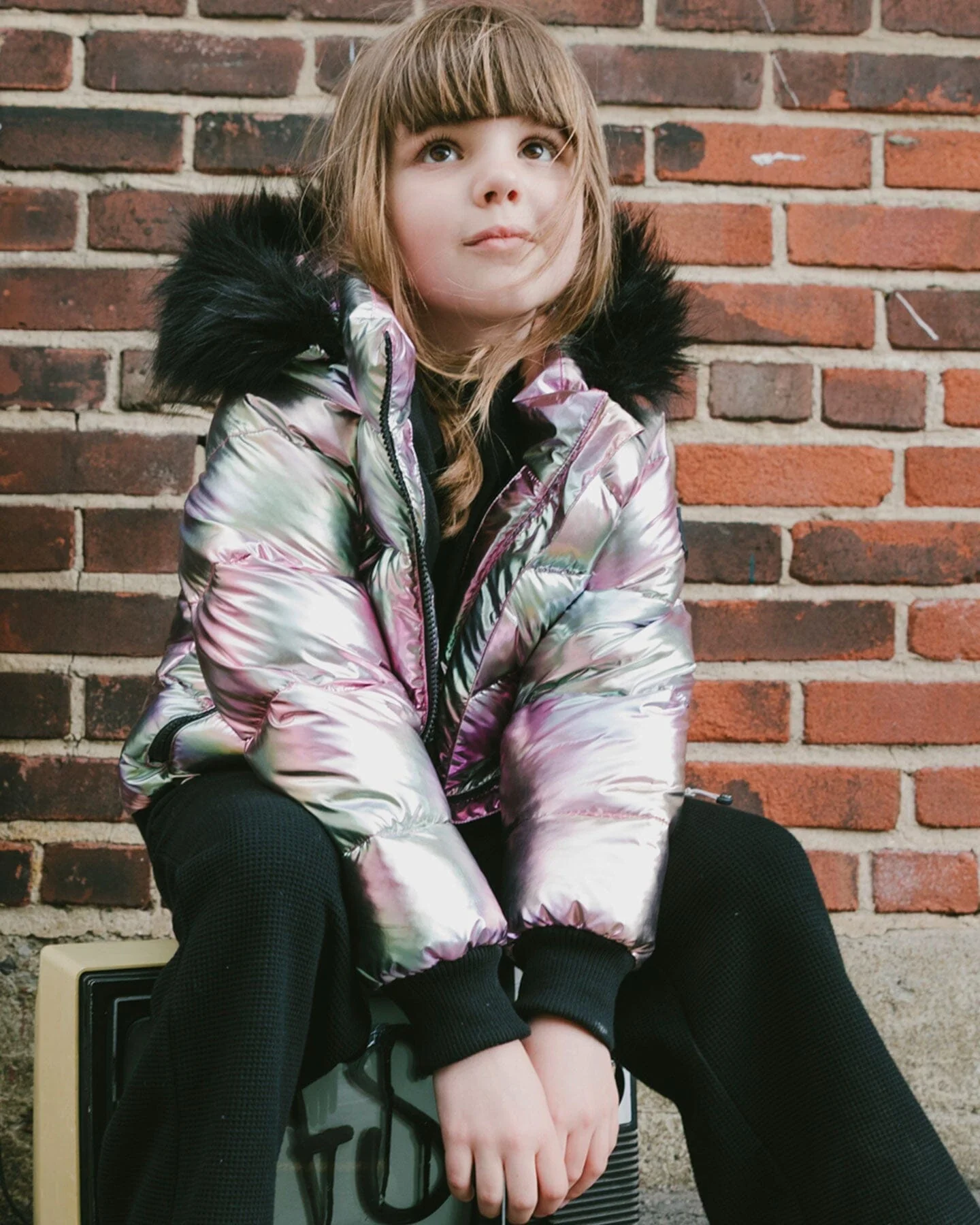 Multicolor Metallic Quilted Bomber-Style Winter Coat - Deux par Deux