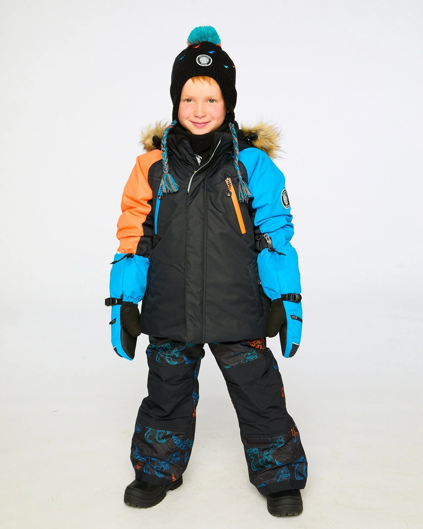 Two-Piece Play Snowsuit Robot Dinosaur Print - Deux par Deux