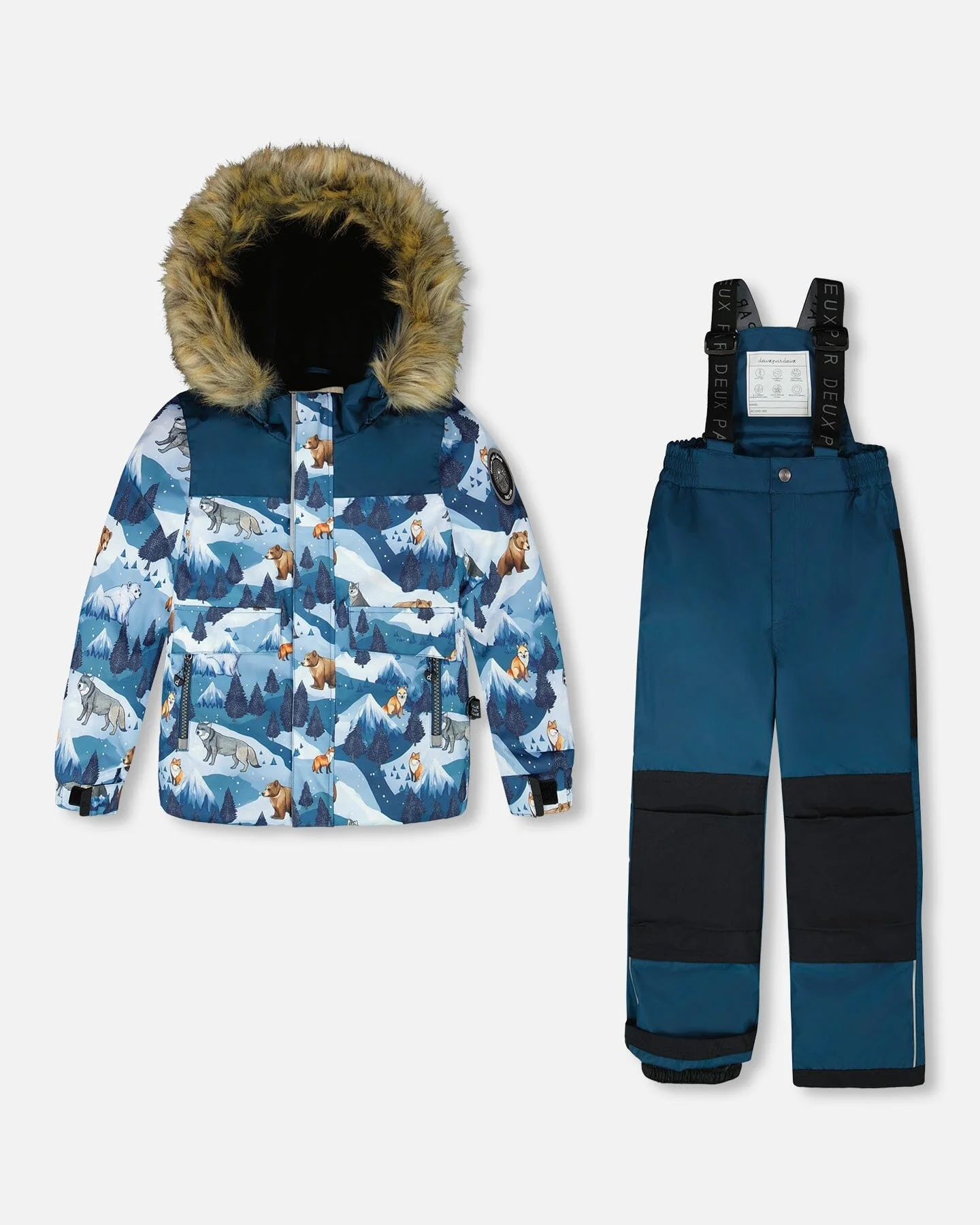 Two-Piece Discover Snowsuit Dark Teal - Deux par Deux