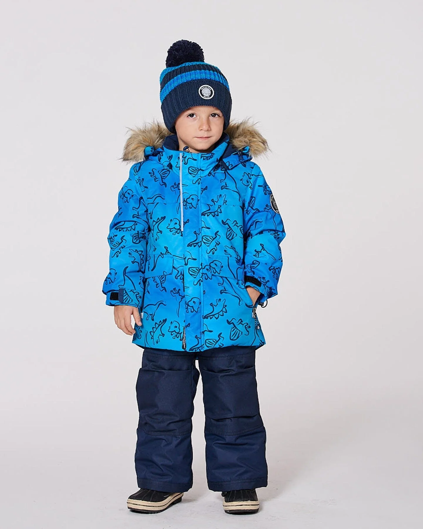 Two-Piece Discover Snowsuit Navy Blue - Deux par Deux