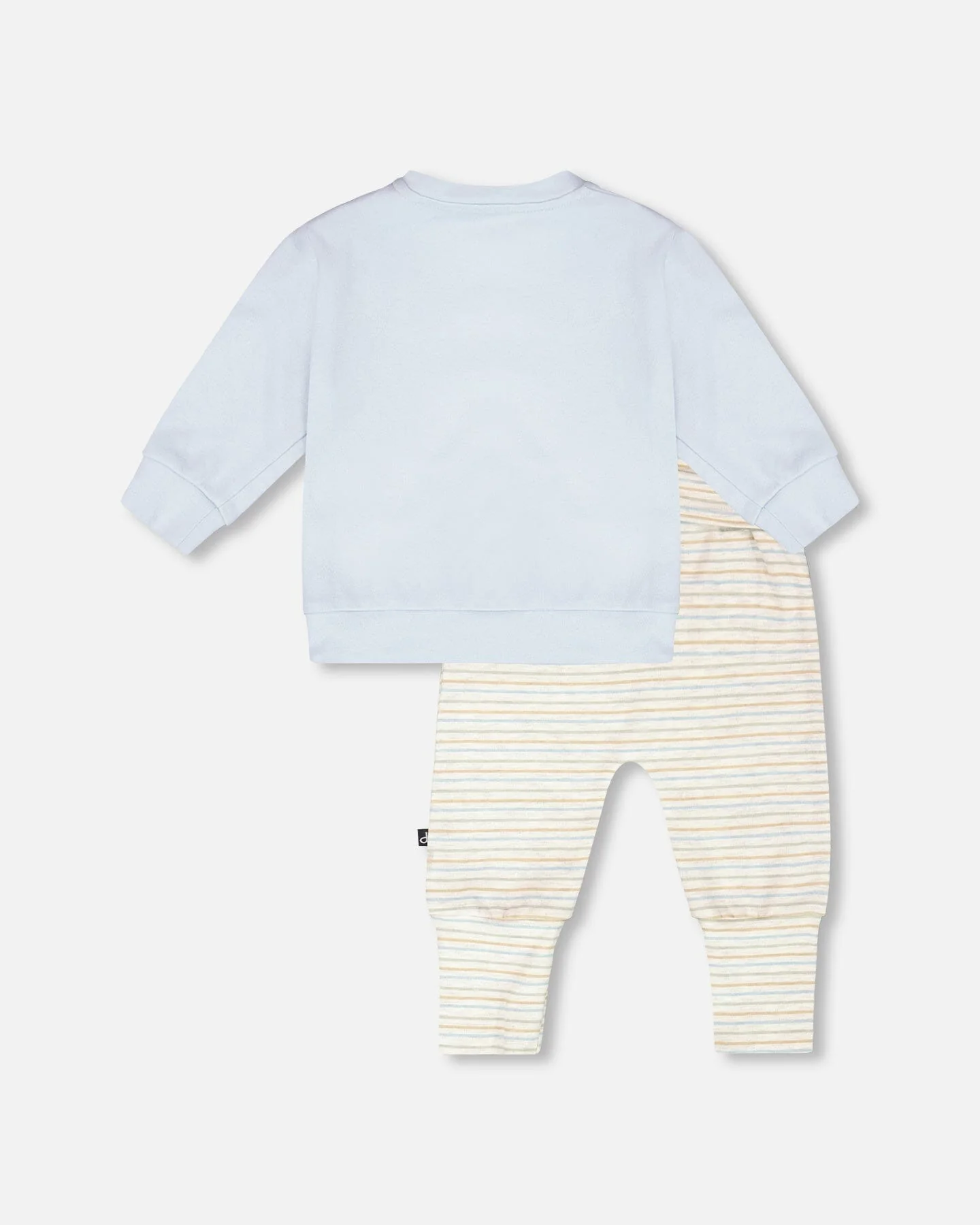 Organic Cotton Pant And Top Set Light Blue - Deux par Deux