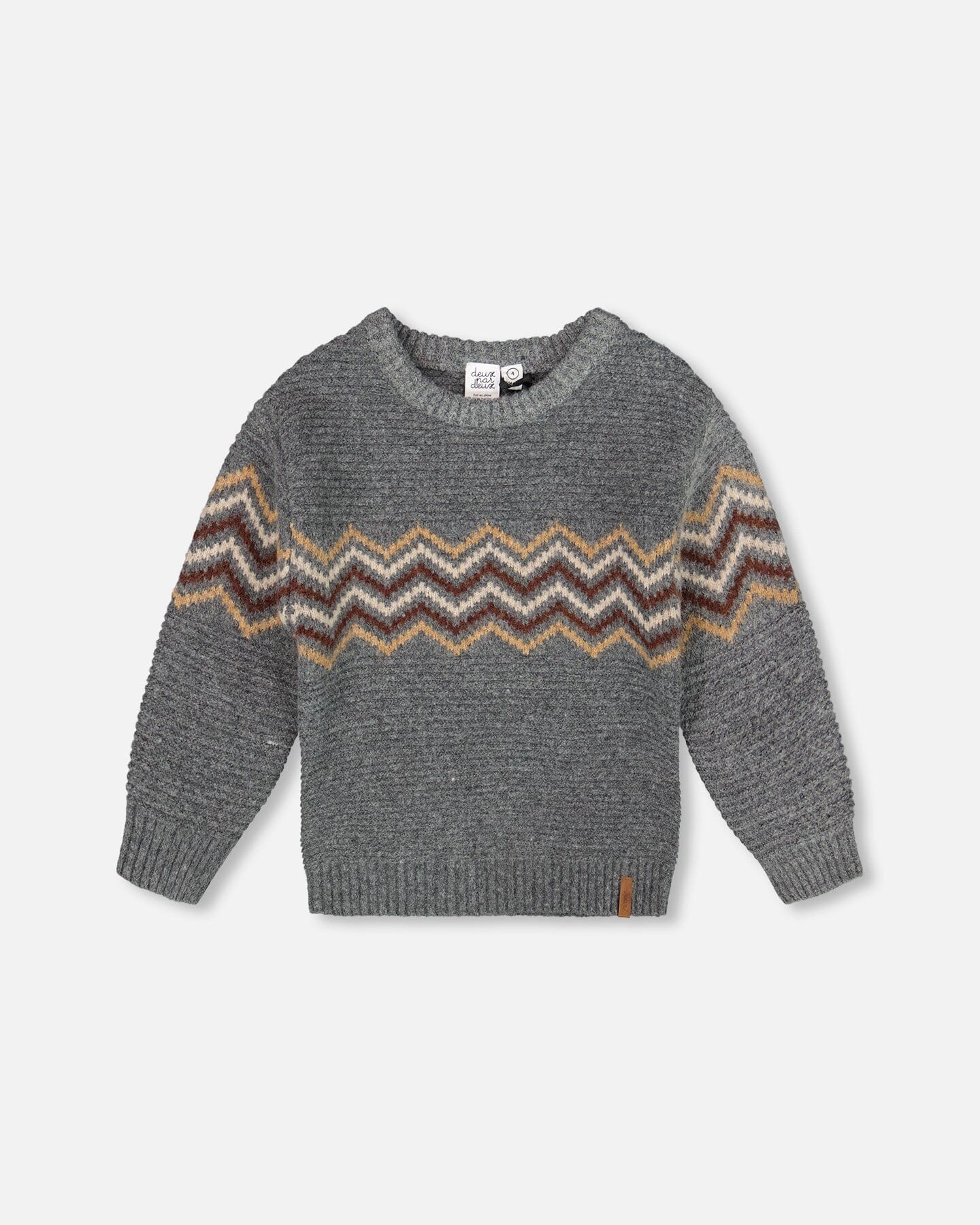Knit Sweater Dark Heather Gray - Deux par Deux