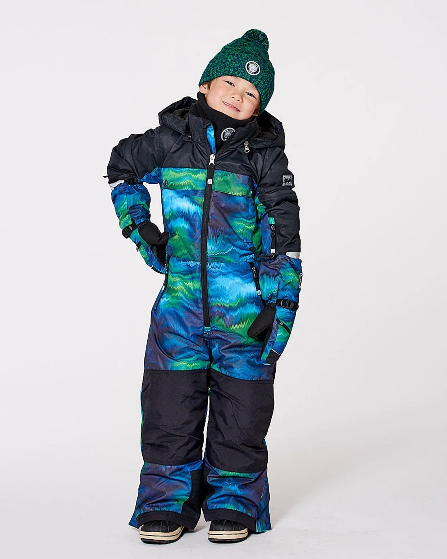One-Piece Teknik Snowsuit Aurora Borealis - Deux par Deux