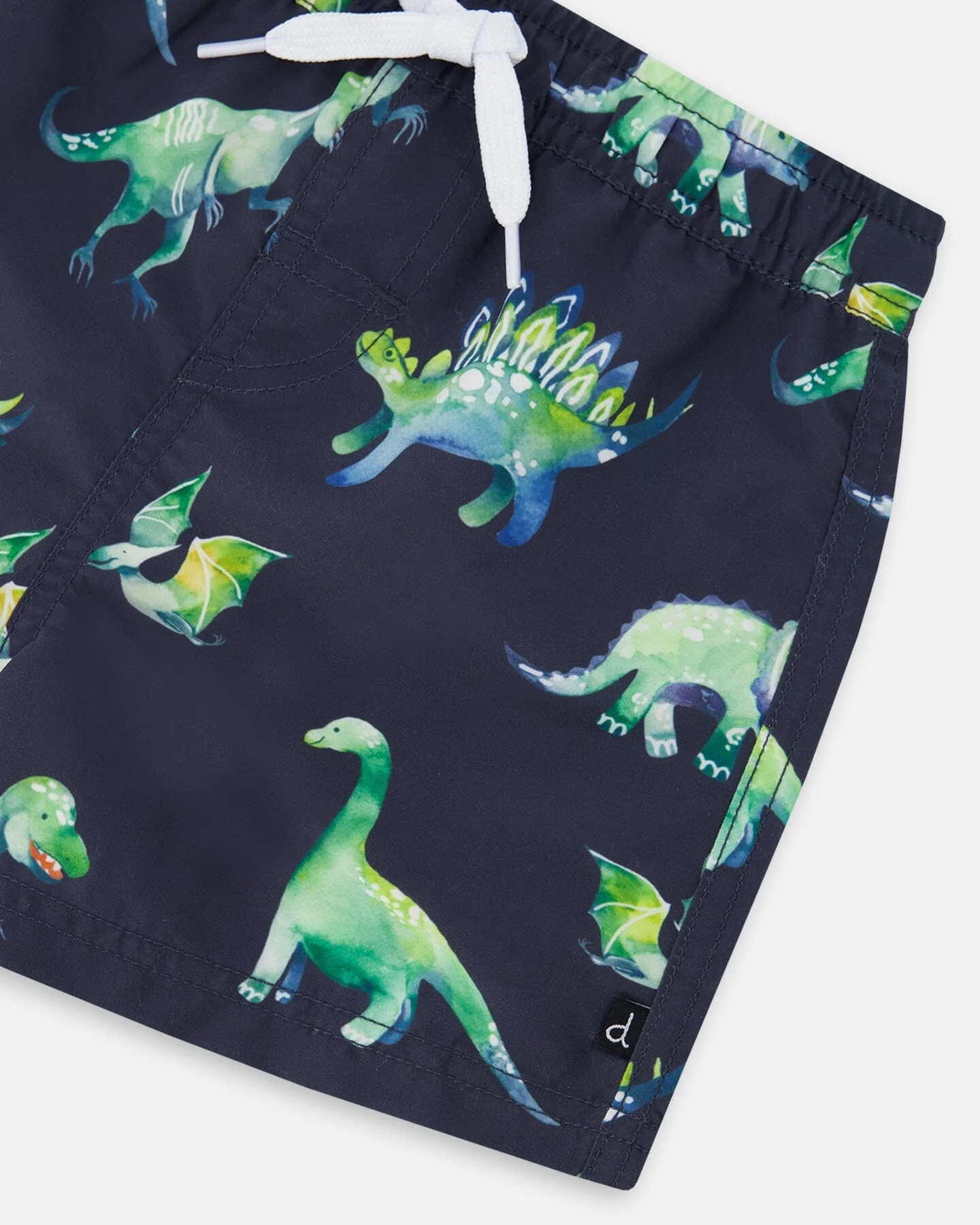 Men's Boardshort Grey Printed Dinosaurs - Deux par Deux