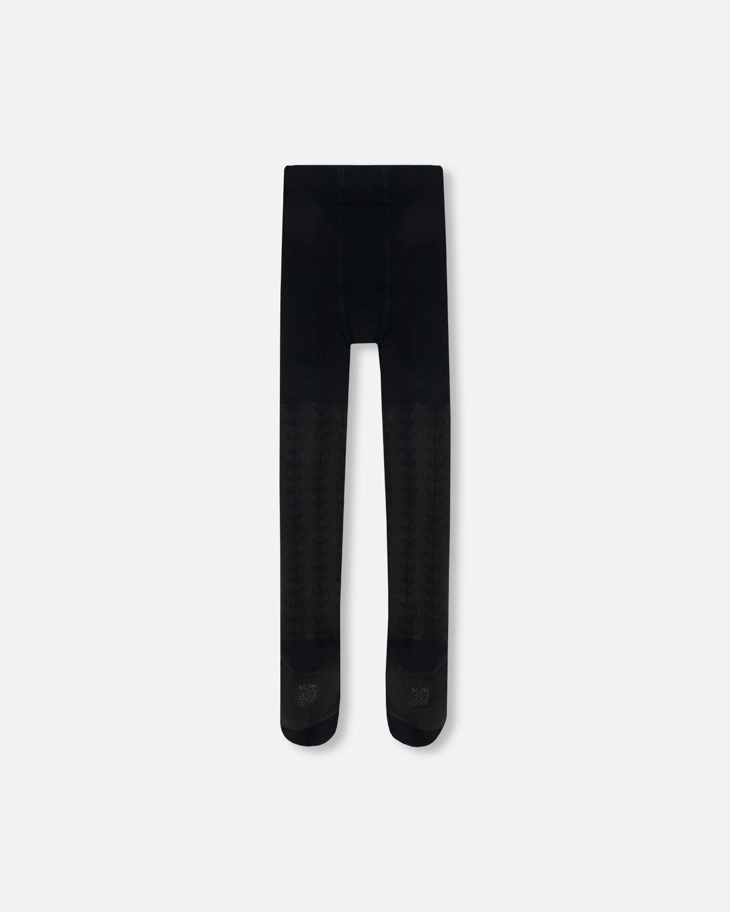 Tonal Jacquard Tights Black - Deux par Deux