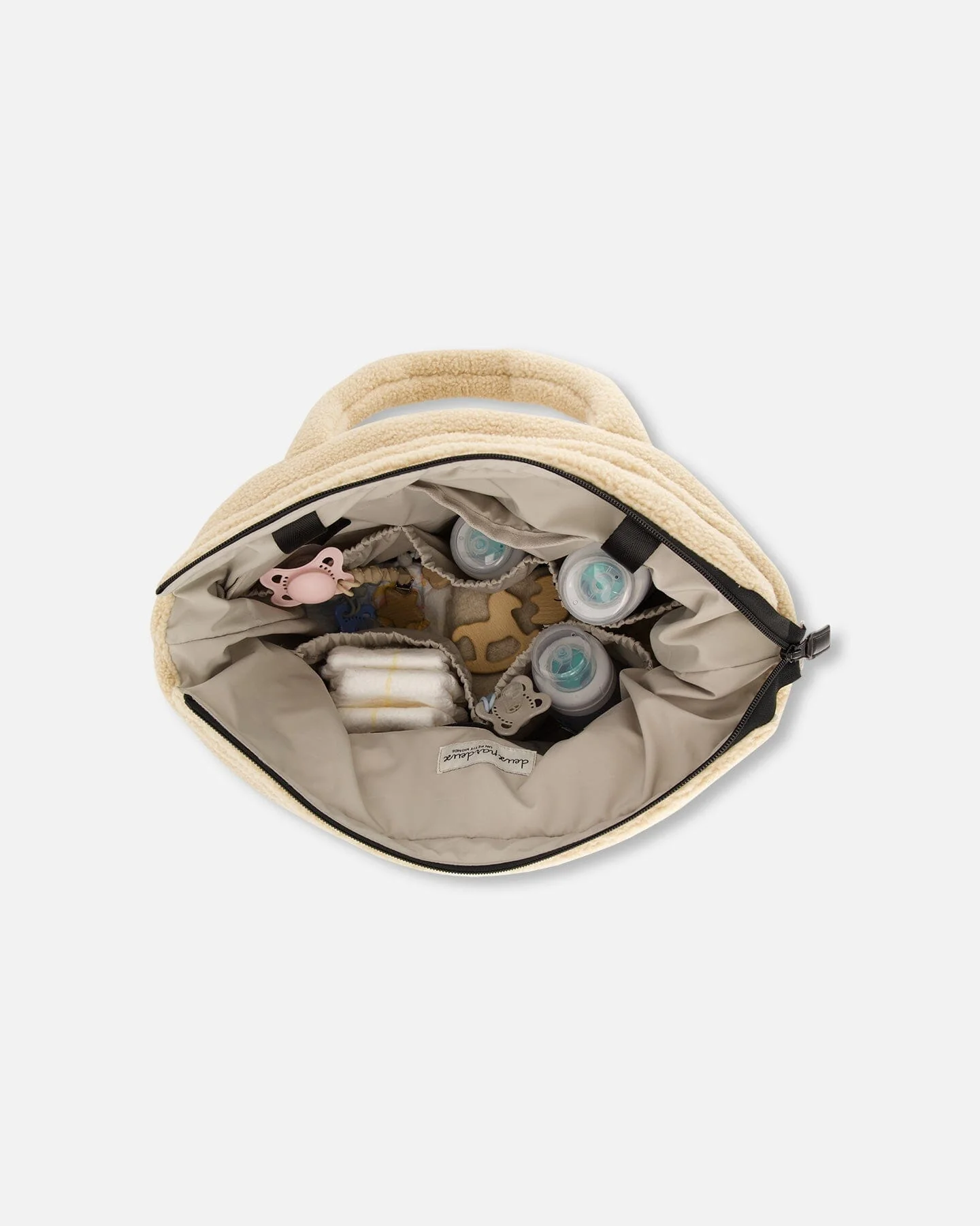 Diaper Bag With Changing Mat Light Beige - Deux par Deux