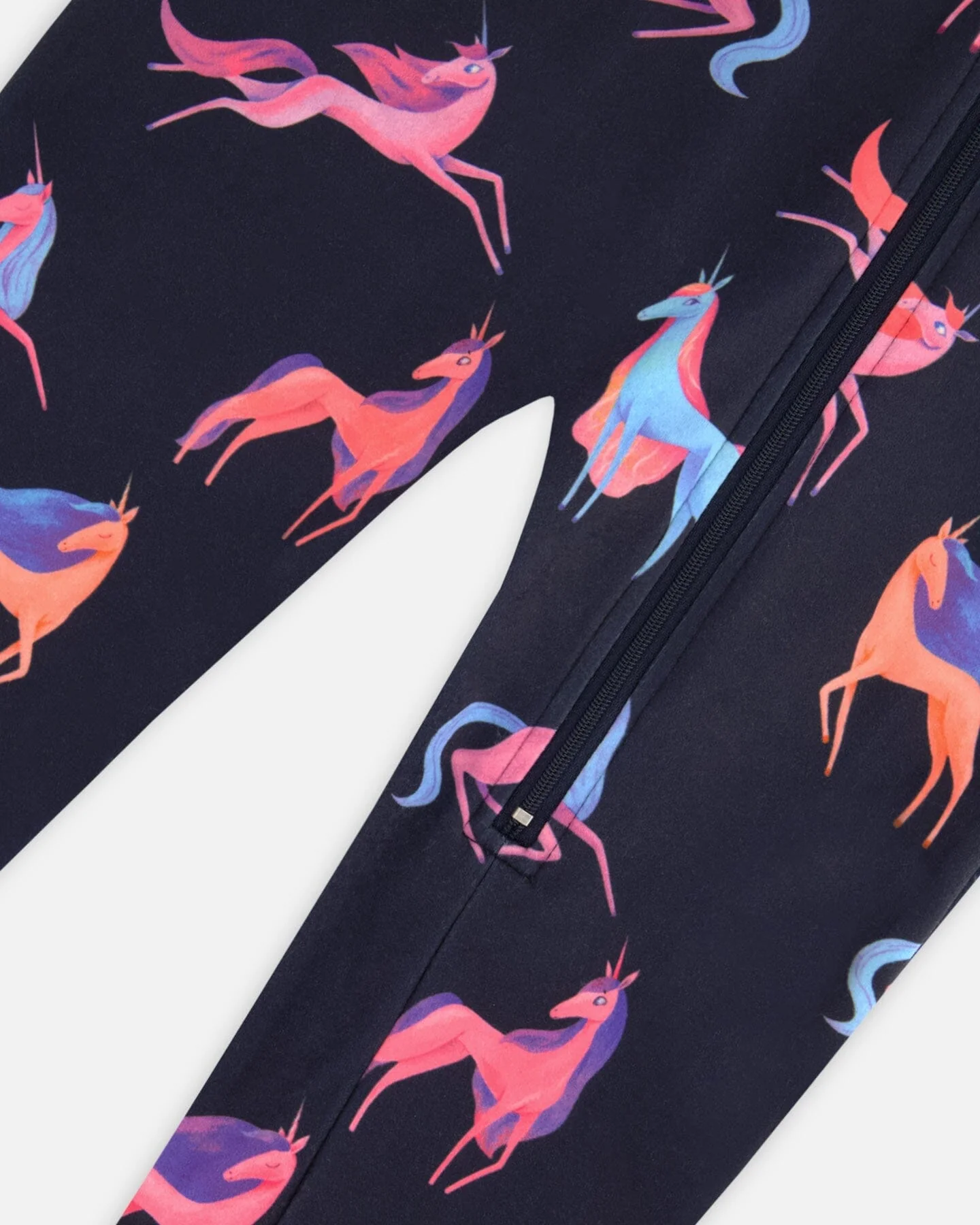 One Piece Thermal Underwear Navy Printed Unicorn - Deux par Deux