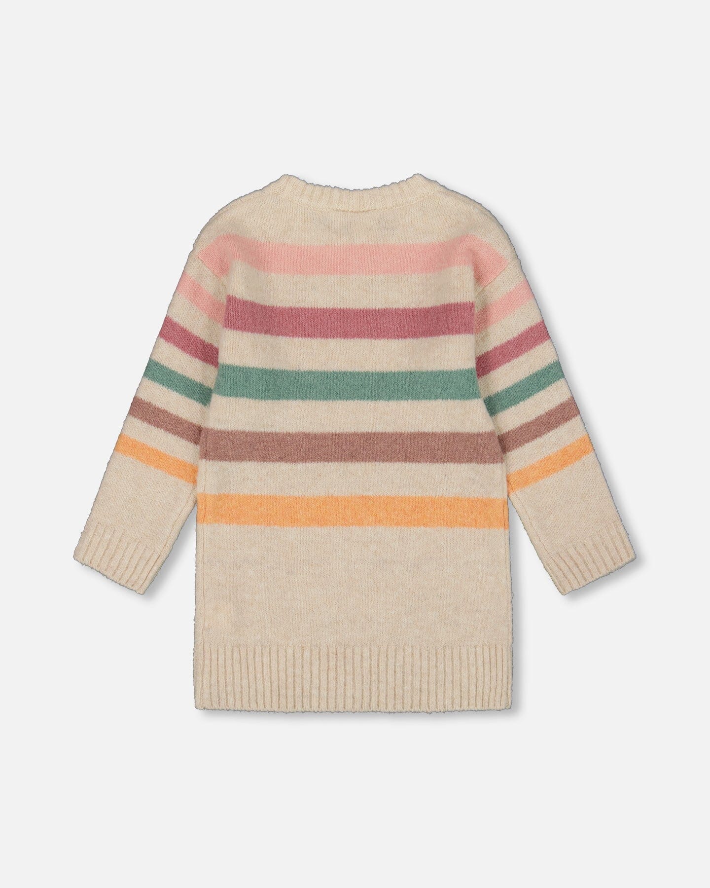 Knitted Tunic Off-White With Stripes - Deux par Deux