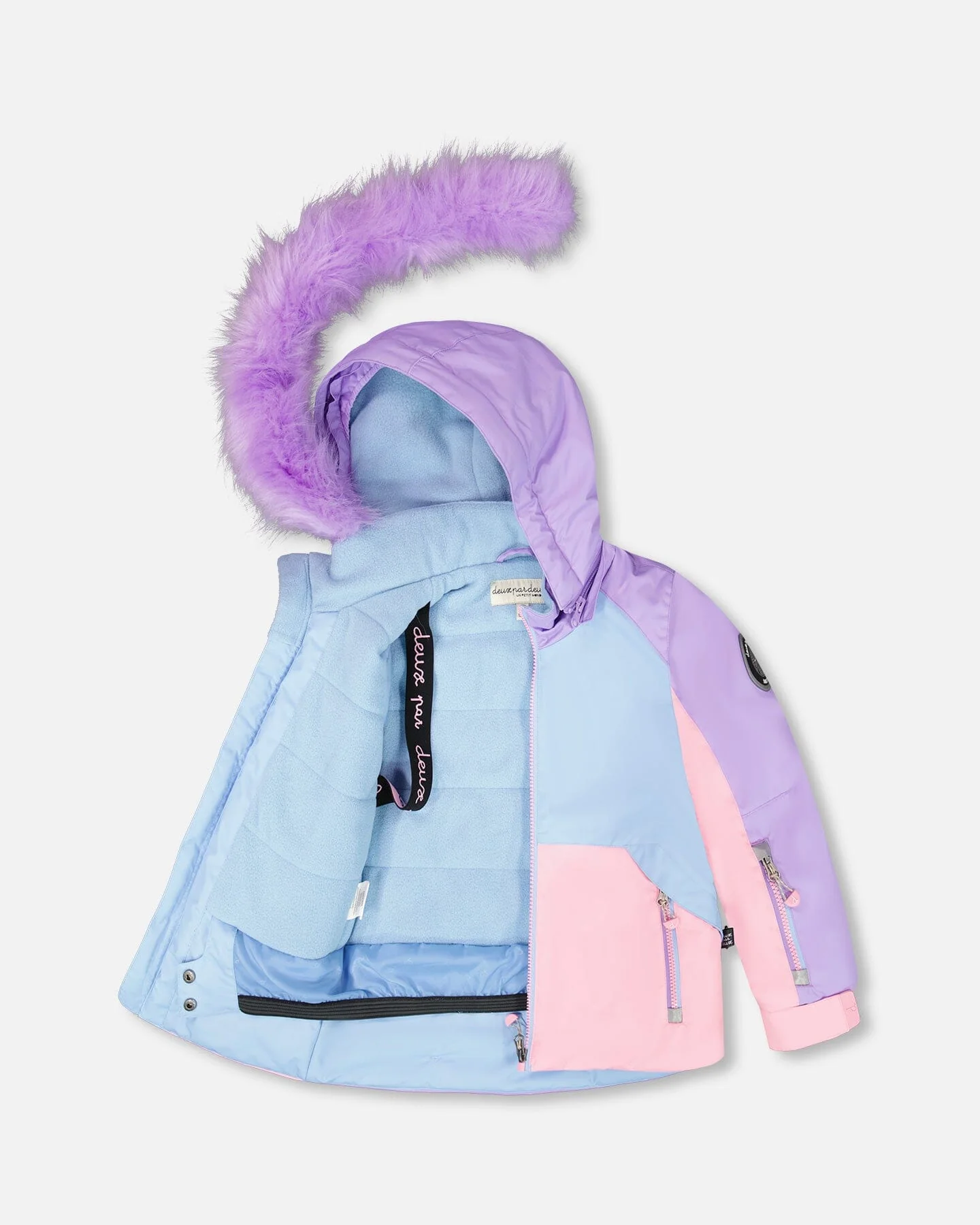 Two-Piece Play Snowsuit Purple Geo - Deux par Deux