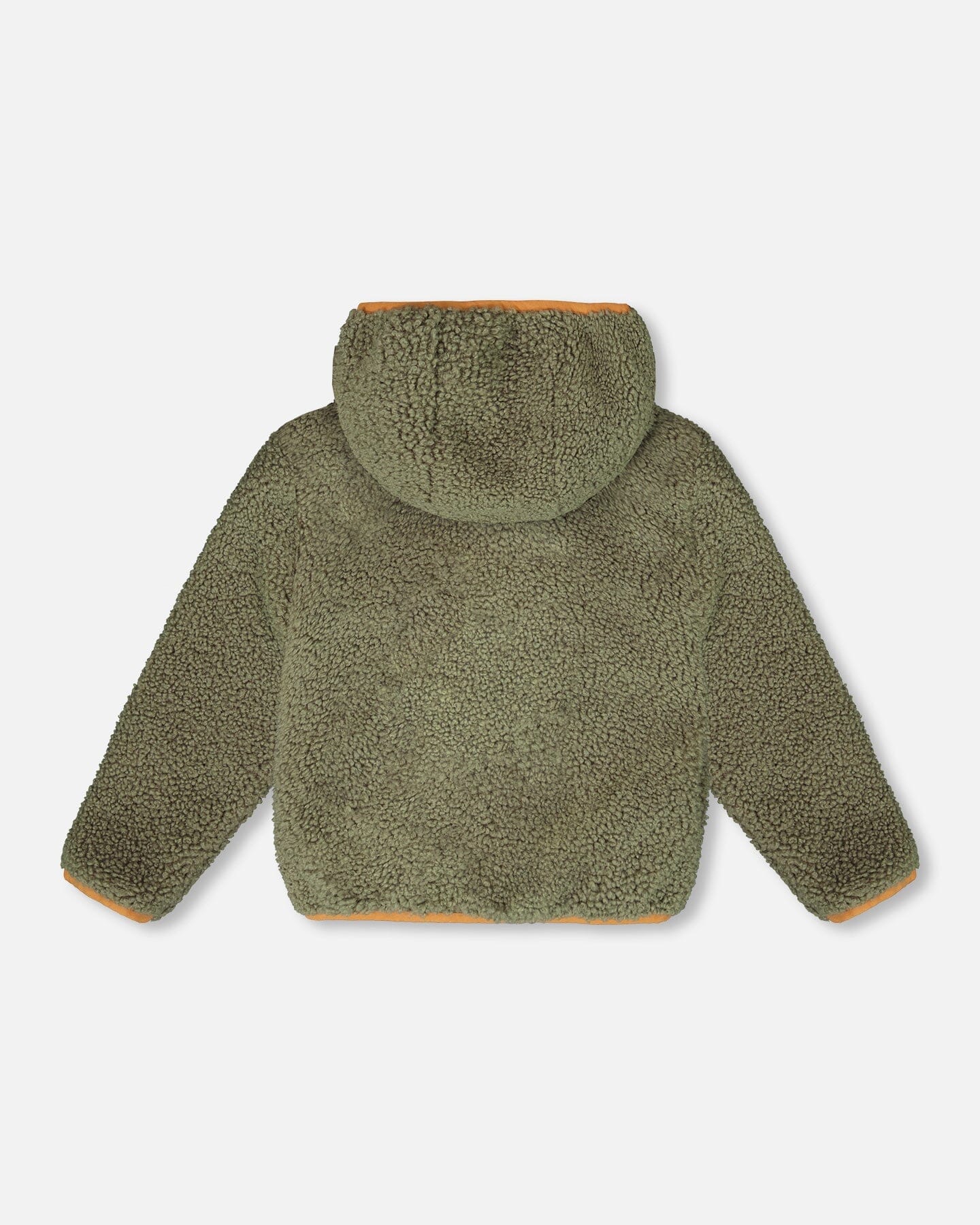 Reversible Mid-Season Sherpa Jacket Khaki - Deux par Deux