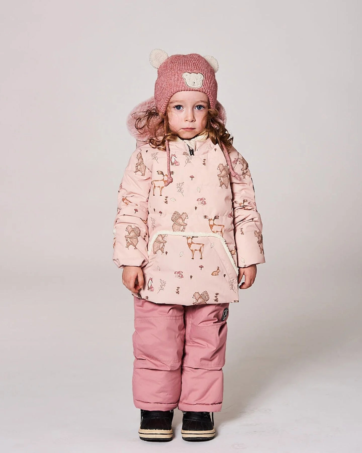 Two-Piece Baby Snug Snowsuit Dusty Pink - Deux par Deux