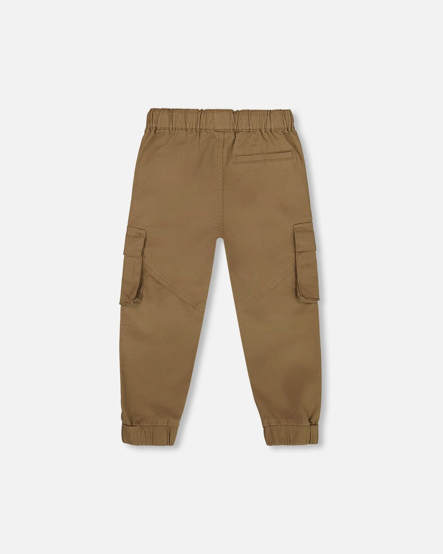 Twill Jogger Cargo Pants In Taupe - Deux par Deux
