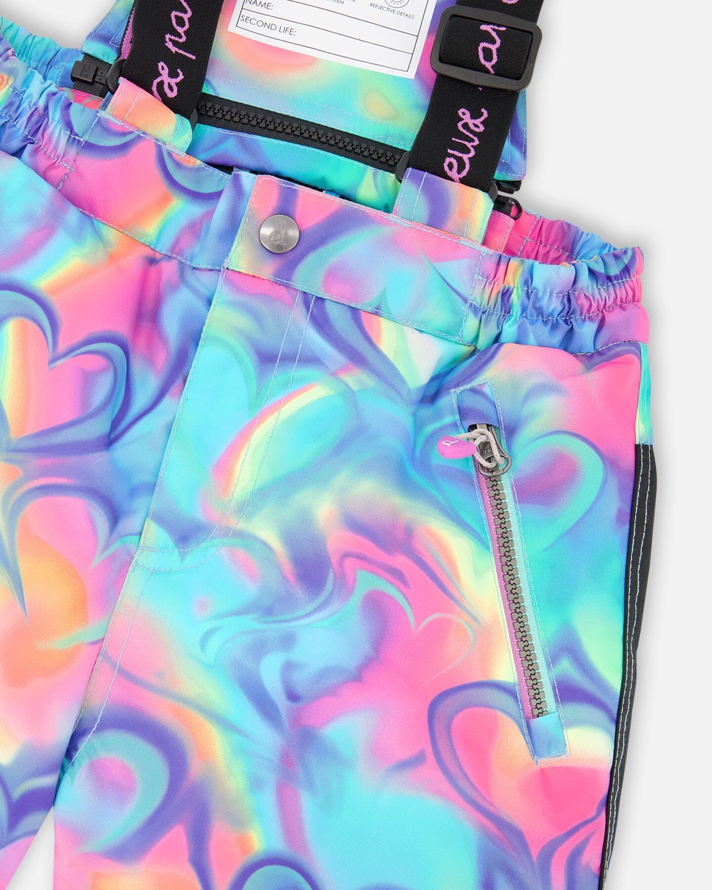 Two-Piece Play Snowsuit Rainbow Heart Print - Deux par Deux