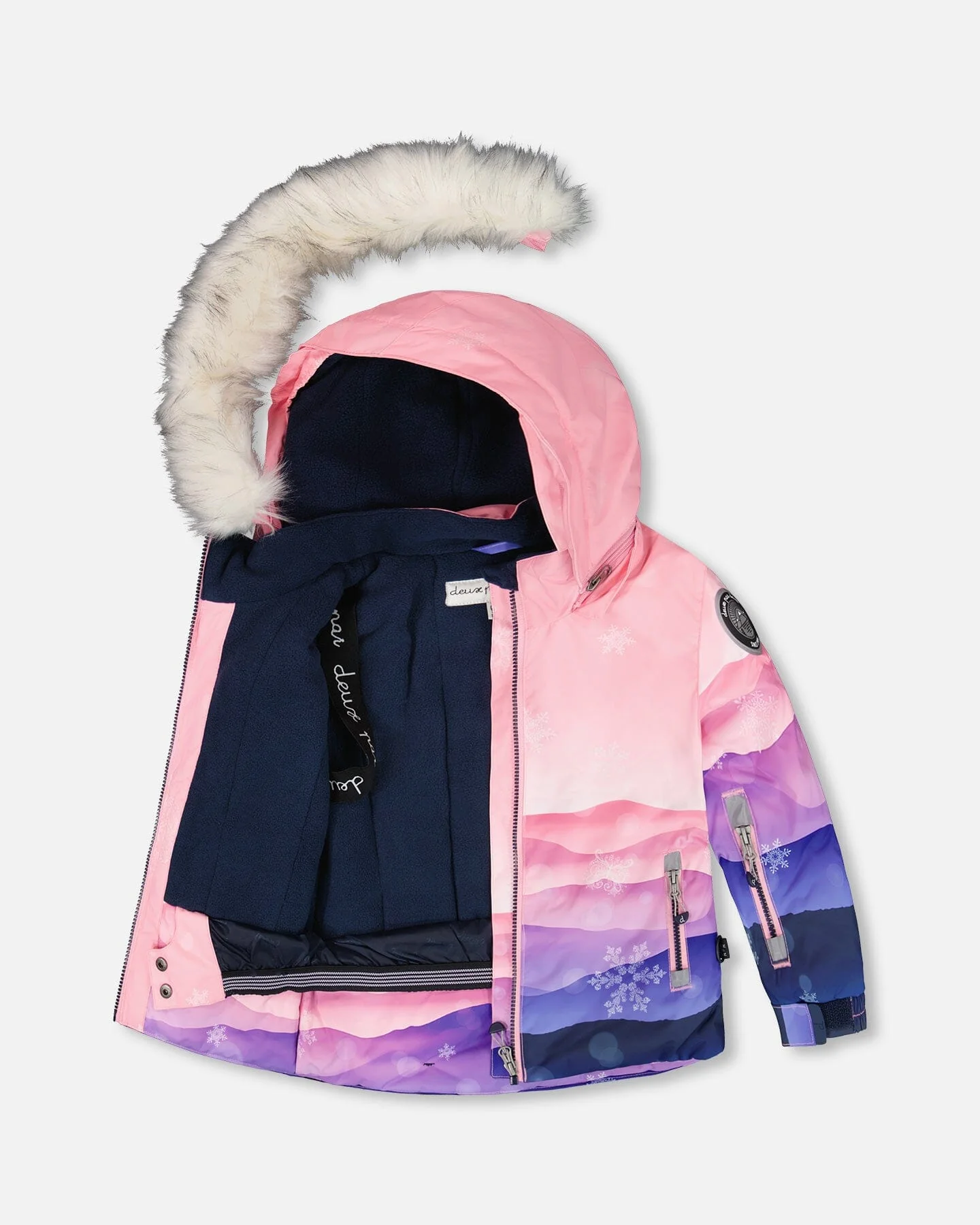 Two-Piece Play Snowsuit With Printed Jacket Navy Blue - Deux par Deux