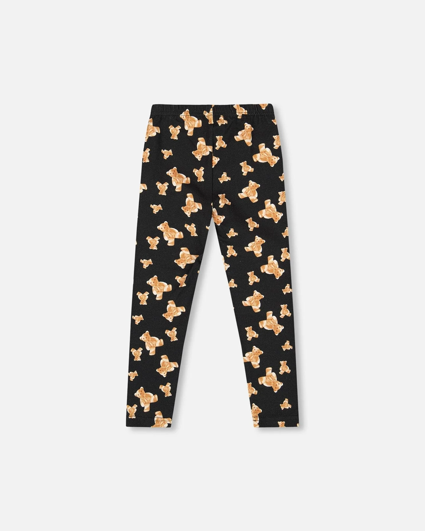Jersey Leggings Black Teddy Bear Print - Deux par Deux
