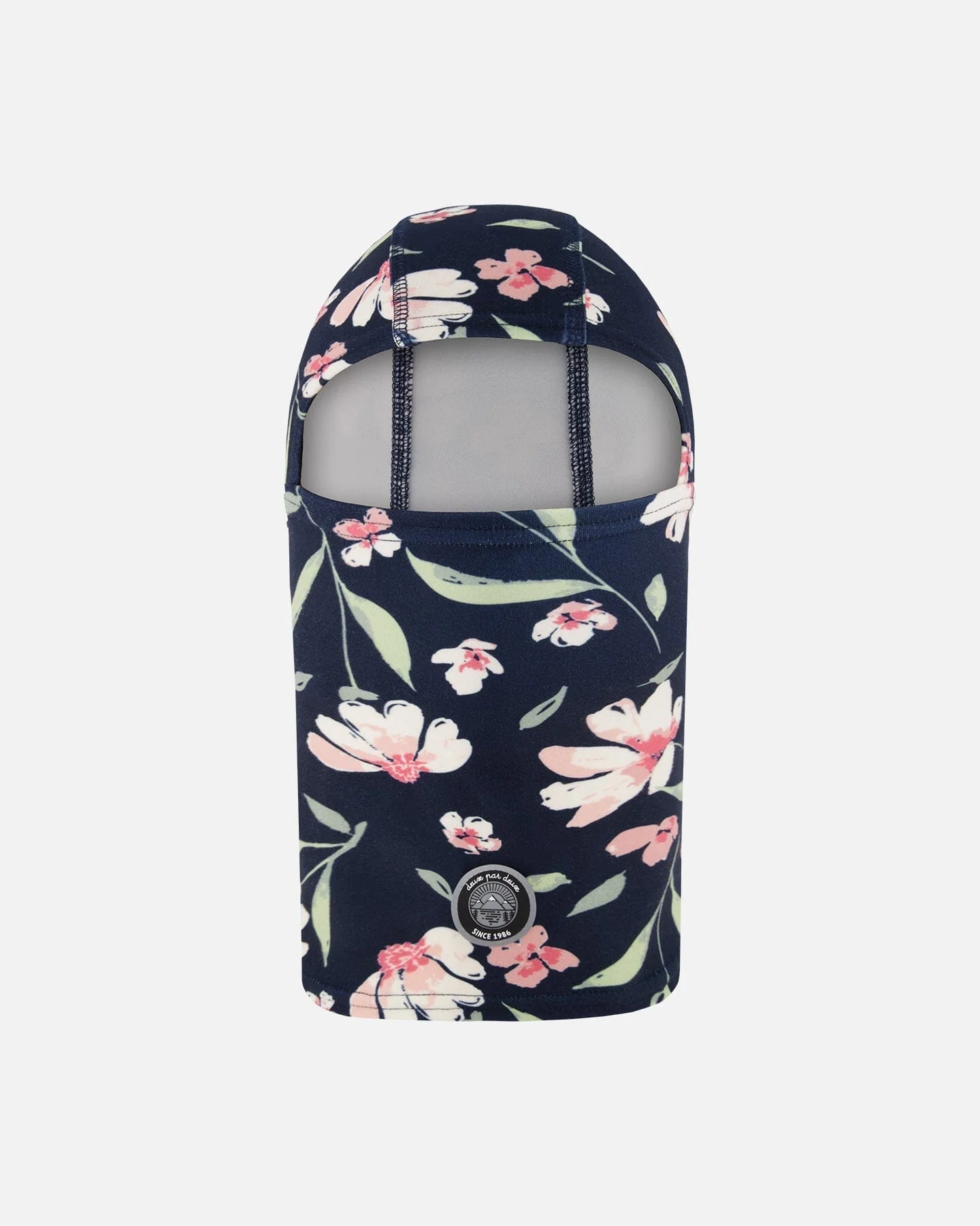 Brushed Jersey Balaclava Navy Flower Print - Deux par Deux
