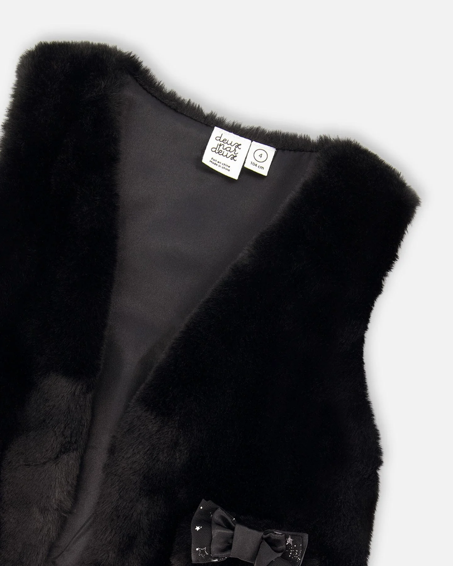 Faux Fur Vest Black - Deux par Deux