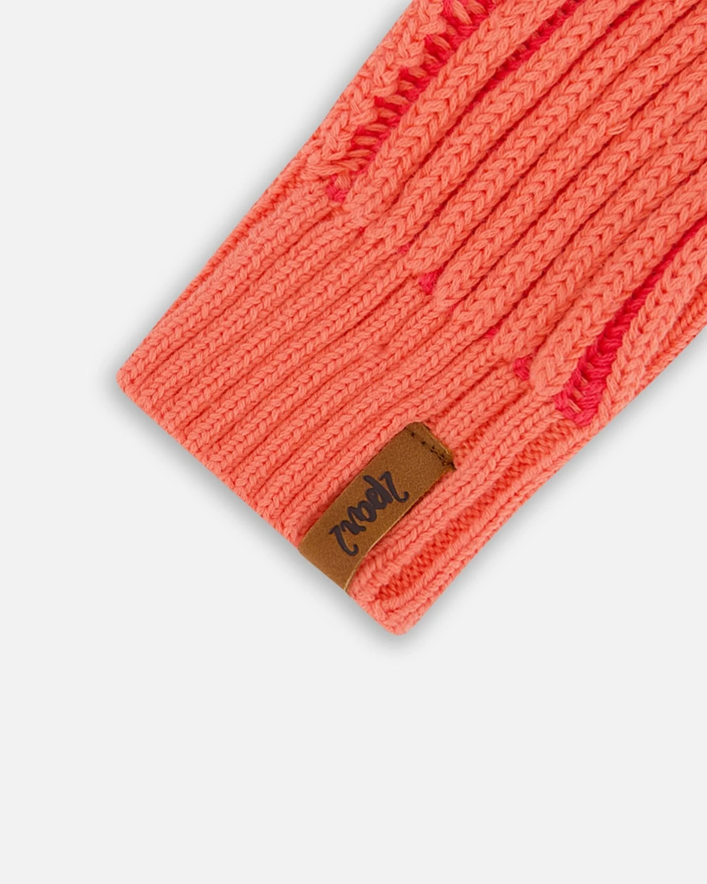 Knit Mittens Coral - Deux par Deux