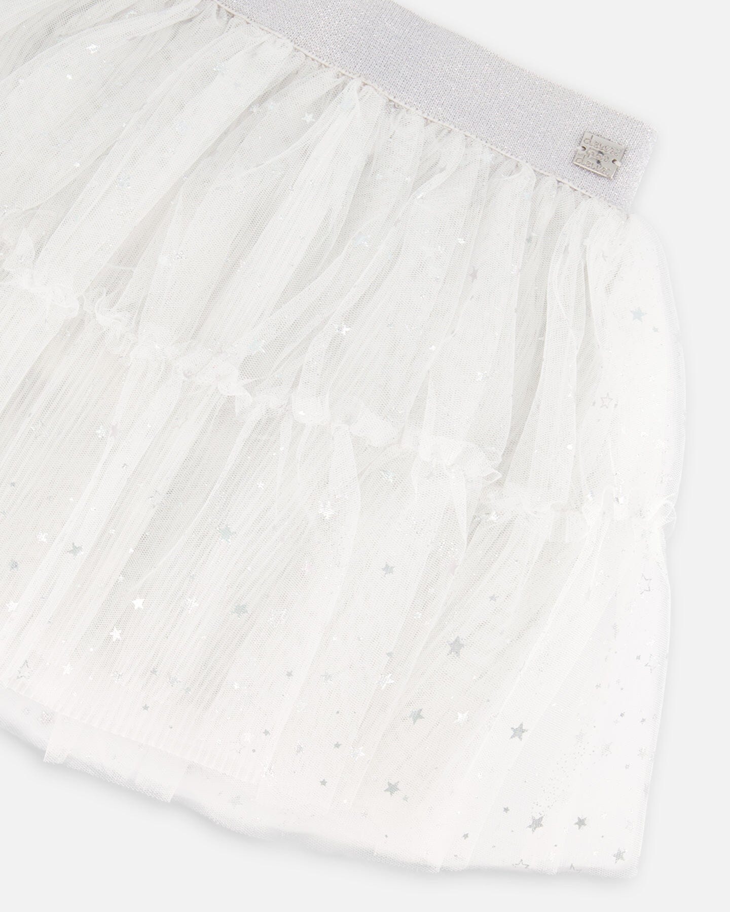 Glittering Tulle Skirt Off White - Deux par Deux